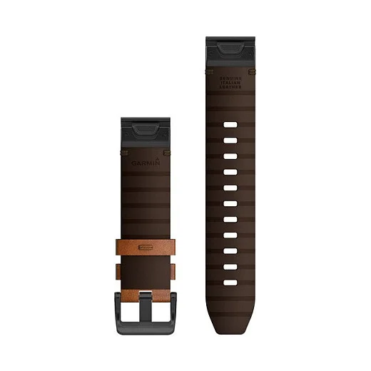 Garmin Ersatzarmband QuickFit 22mm Leder Braun Schiefergrau Smartwatches & Fitnesstracker