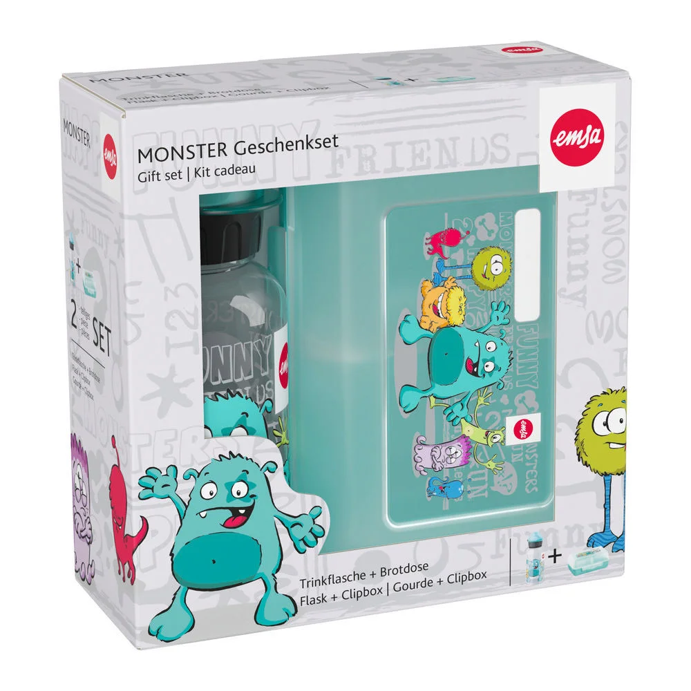 Emsa Kinderfruehstueck Set Monster  2 tlg  SALE Haushalt