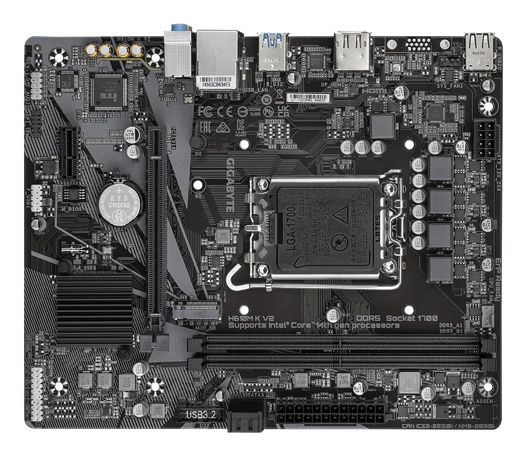 Gigabyte GA H610M K V2  1700   D  PC-Zubehoer