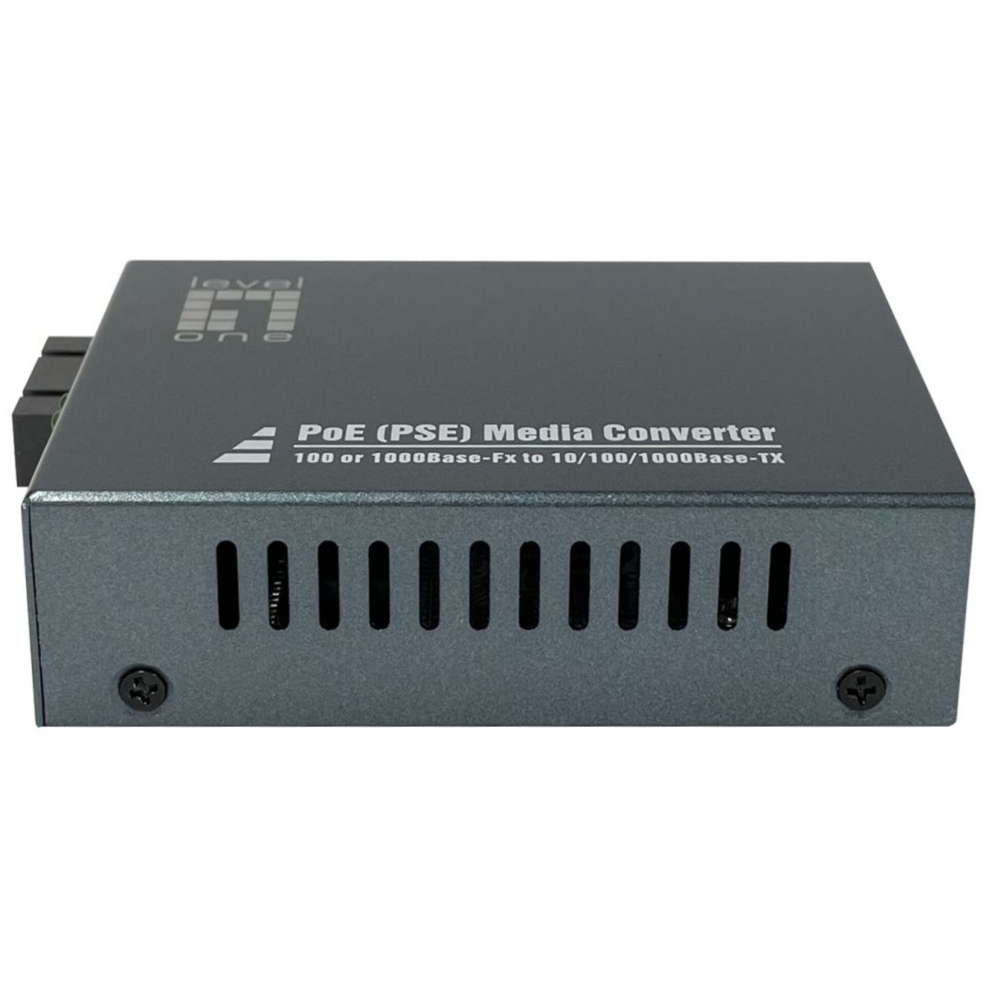 LevelOne Gigabit RJ45 zu SC Mediakonverter  PoE PSE  Single Mode Glasfaser  20km Medienkonverter