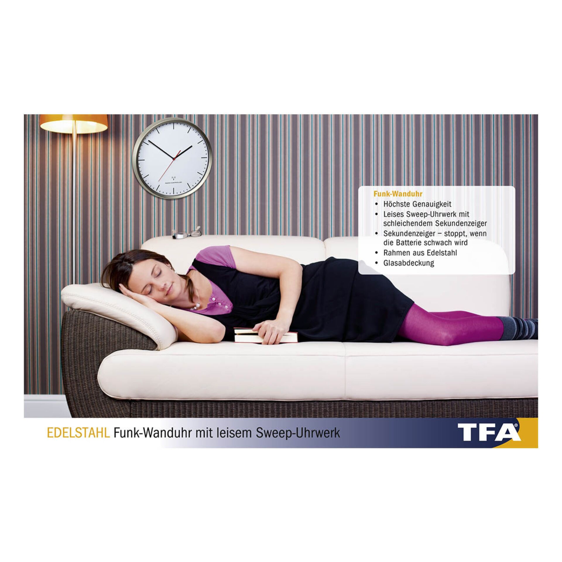 TFA 60 3521 02 Rahmen Edelstahl Uhren