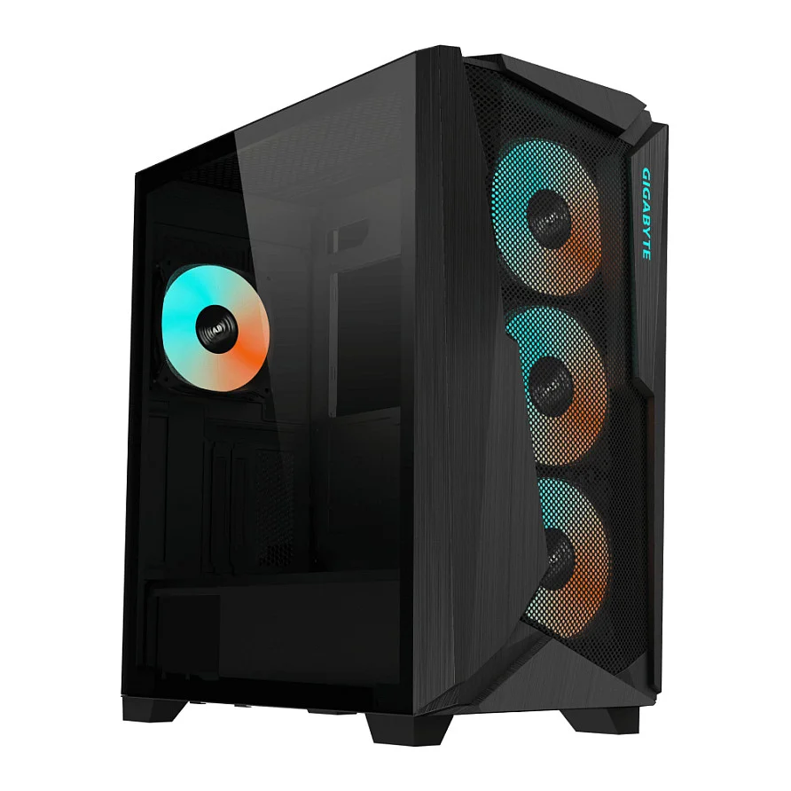 GIGABYTE C301 GLASS Midi Tower Schwarz PC-Komponenten
