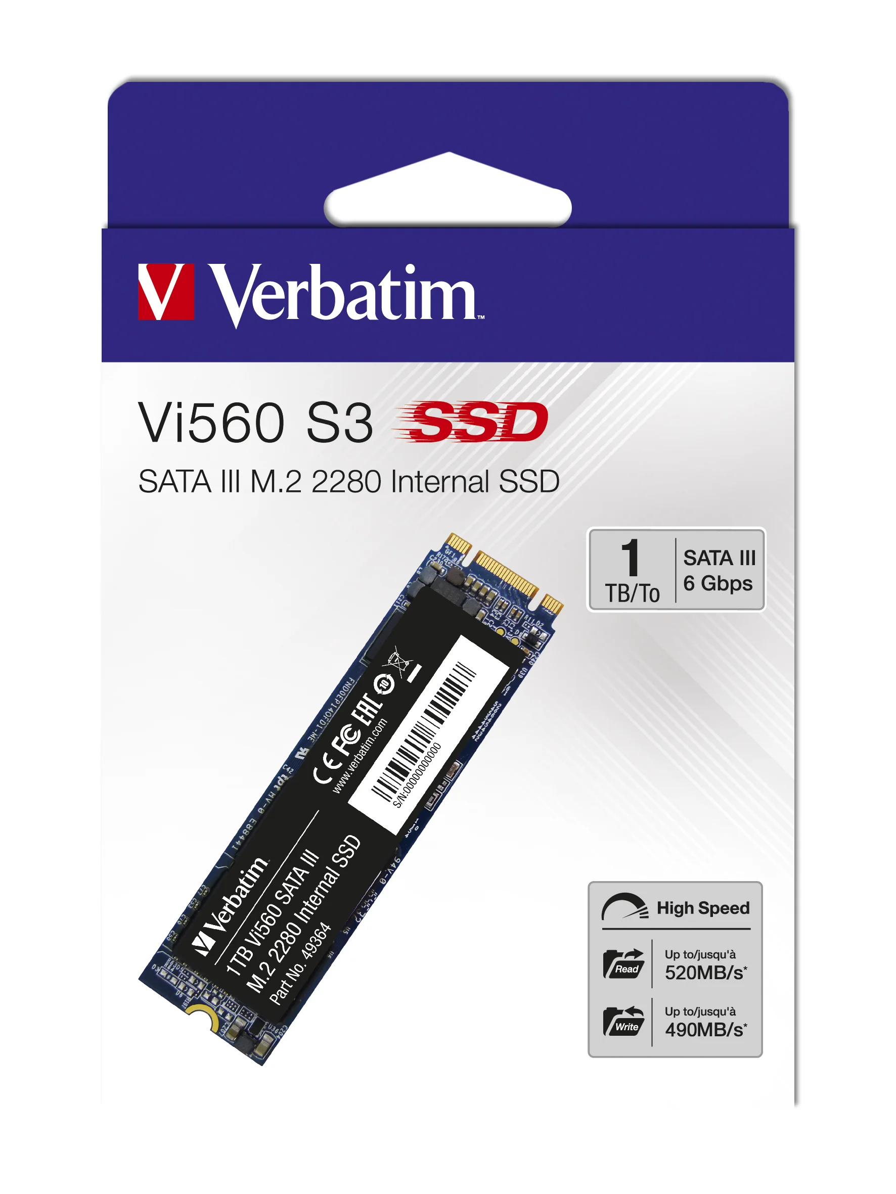 Verbatim Vi560 S3 M 2 SSD 1TB 49364 Speichermedien