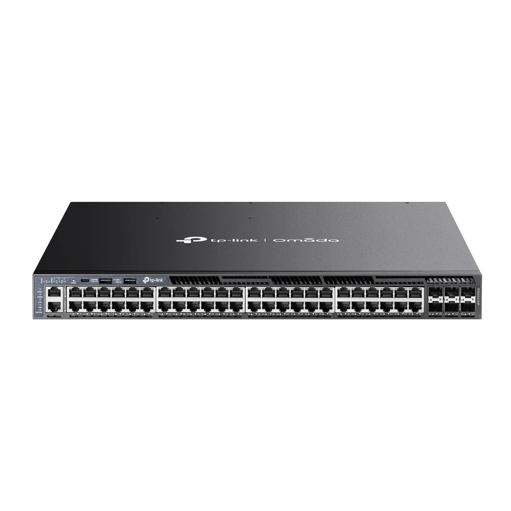 TP Link Omada SG6654XHP Netzwerk Switch Managed L3 Gigabit Ethernet  10 100 1000  Power over Ethernet  PoE  1U Schwarz Switches Netzwerk