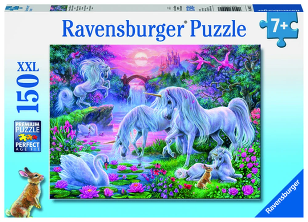 Ravensburger Puzzle Einhoerner im Abendrot  150 Teile Spiele