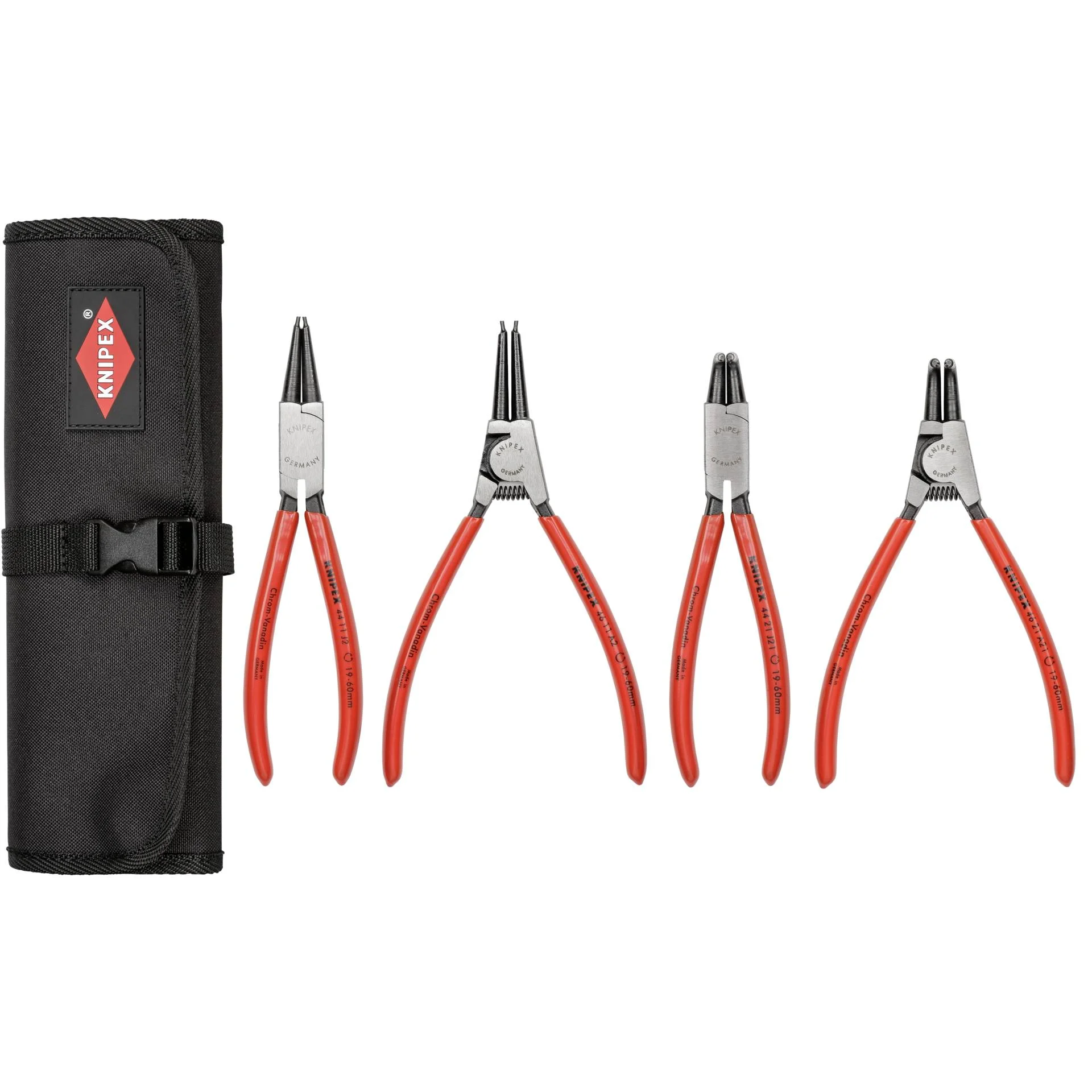 KNIPEX Sicherungsringzangen Set 4 teilig Schraubendreher & Zangen