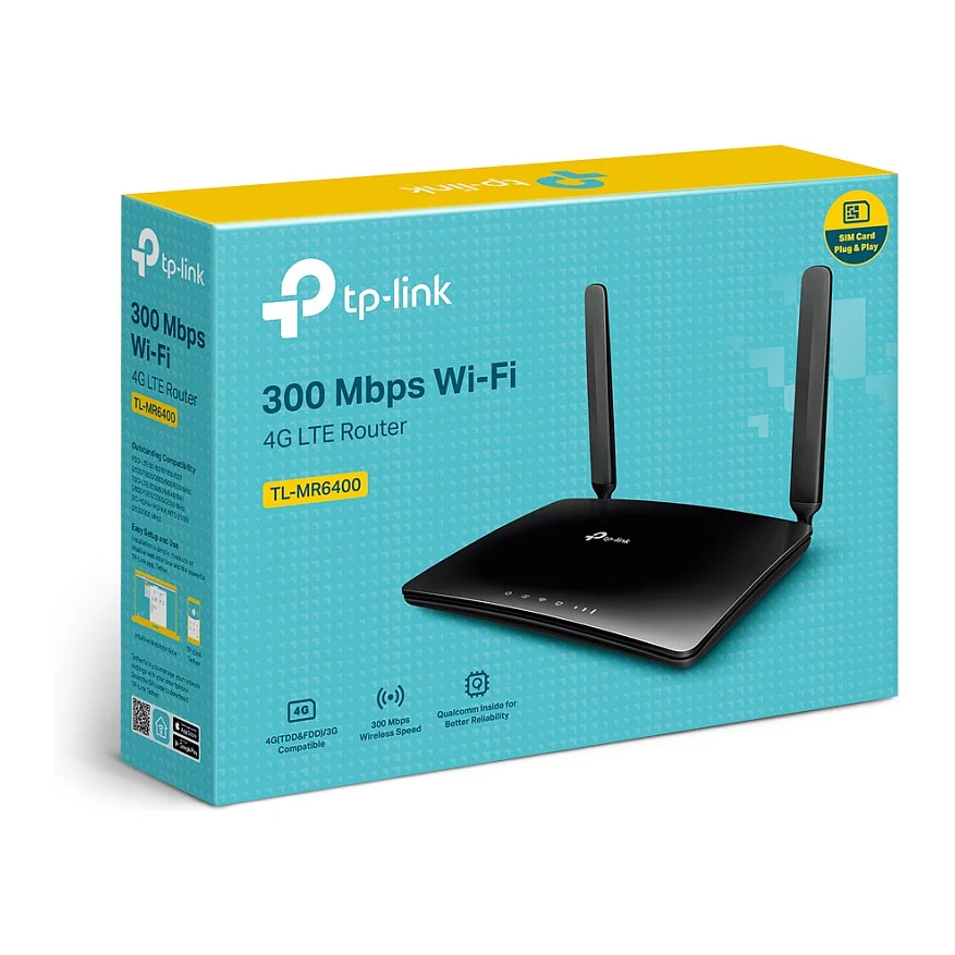 TP Link TL MR6400 WLAN Router Schnelles Ethernet Einzelband 2 4GHz 4G Schwarz