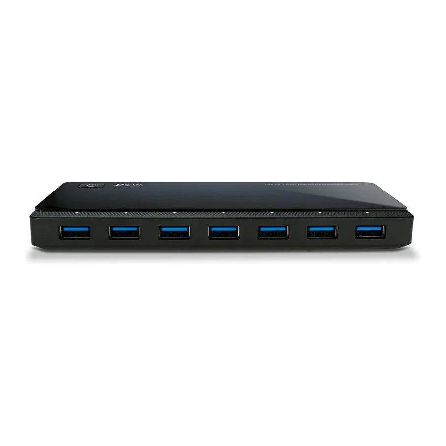 TP Link USB 3 0 7 Port Hub mit 2 Ladeanschluessen Switches