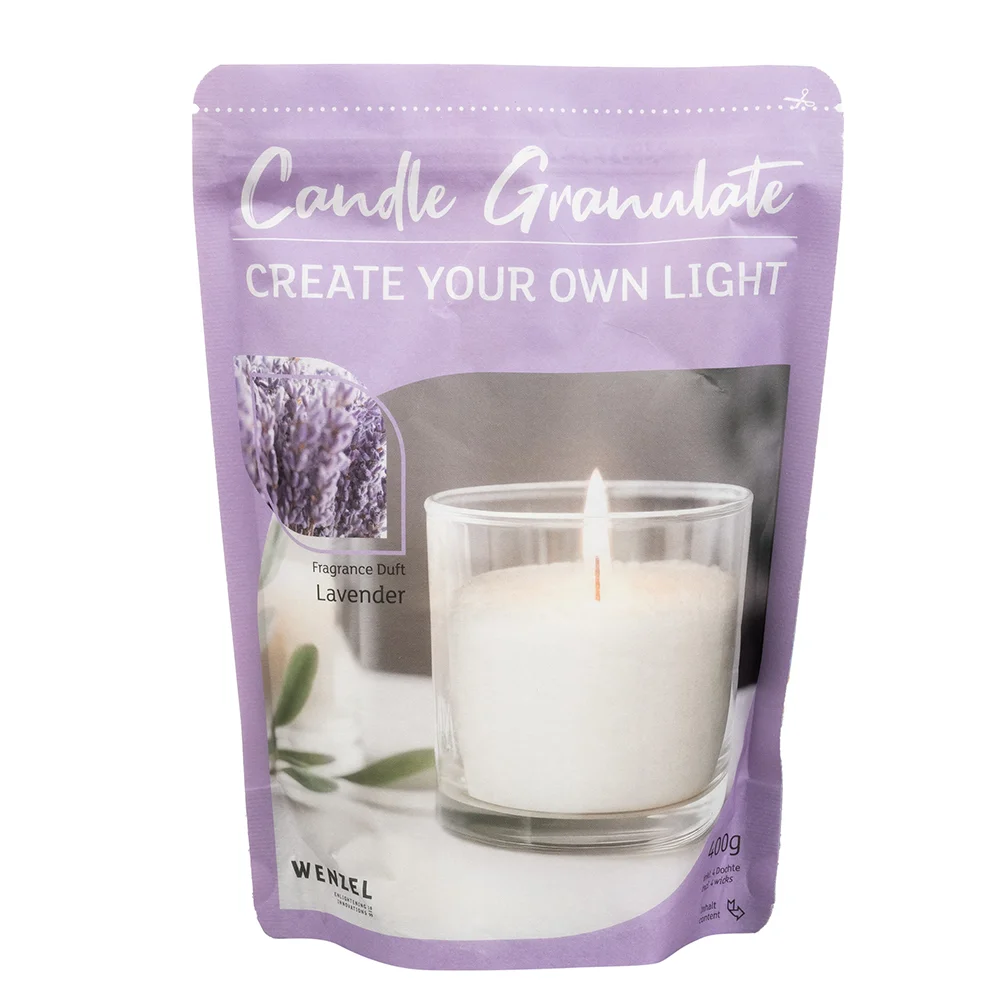 Wenzel Wachsgranulat mit DuftPack a 400 gr  Lavender Kerzen & Kerzenhalter