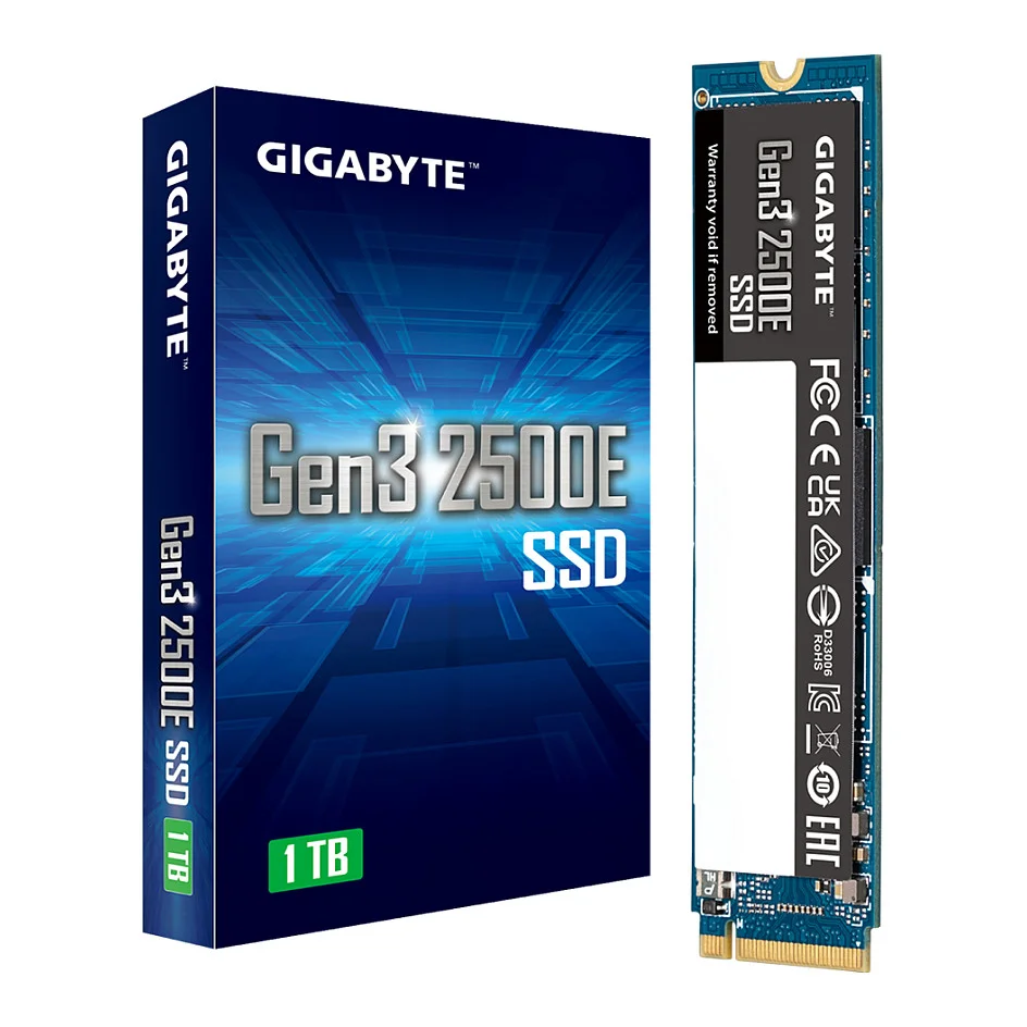 GIGABYTE Gen3 2500E SSD 1TB M 2 PCI Express 3 0 NVMe 3D NAND Speichermedien