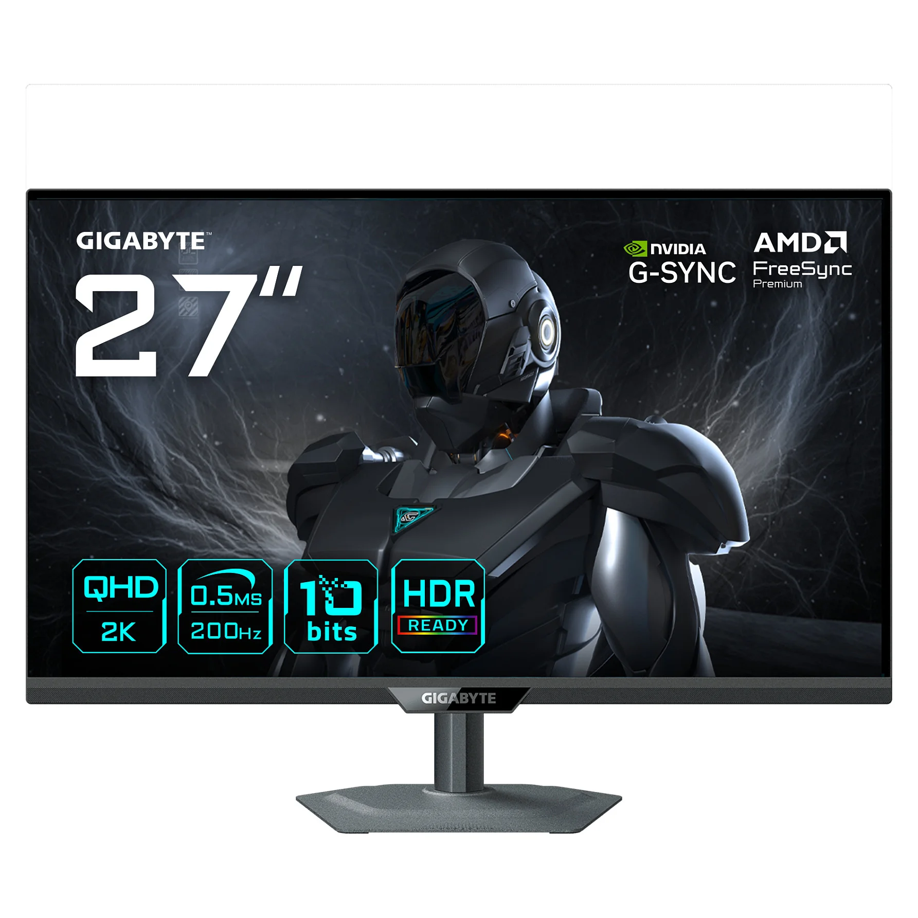 GIGABYTE G27Q20 27  QHD Gaming Monitor   2560 x 1440  200Hz  0 5ms  G Sync kompatibel  FreeSync Premium  HDR10  HDMI 2 0  DisplayPort 1 4 Monitore