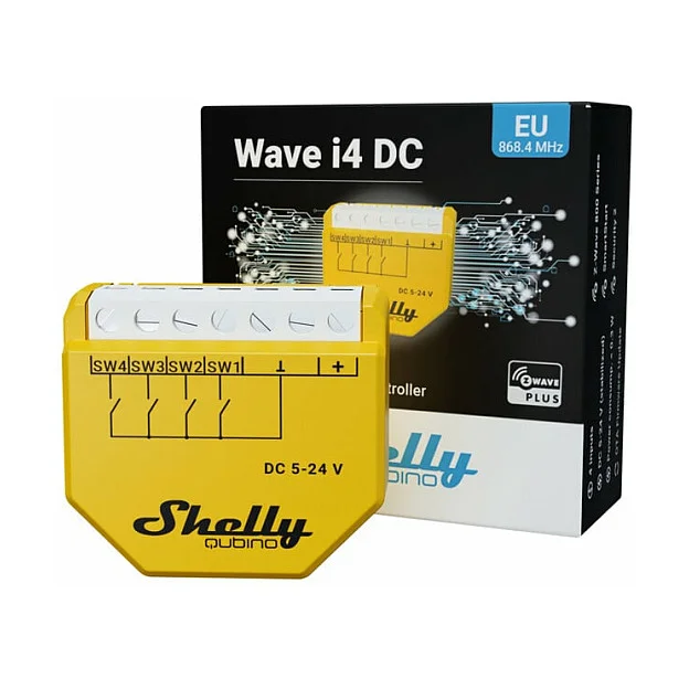 Shelly  Allterco Robotics LTD  Shelly Qubino Wave i4 DC Steckdosen