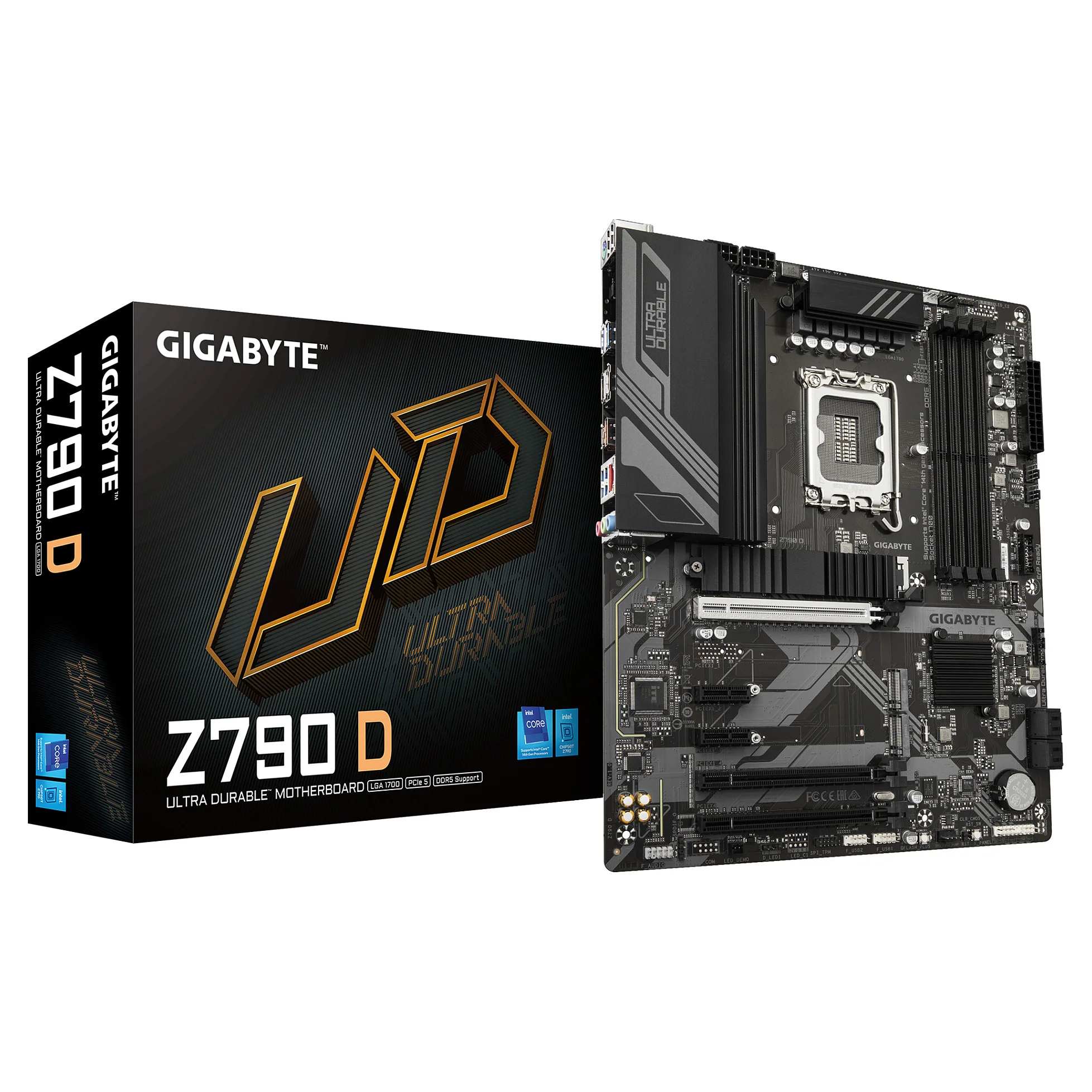 GIGABYTE Z790 D Motherboard   Unterstuetzt Intel Core 14  Generation CPUs  12 1 1 Phasen Digital VRM  bis zu 7600MHz DDR5  OC   3xPCIe 4 0 M 2  2 5GbE LAN  USB 3 2 Gen 2 PC-Komponenten