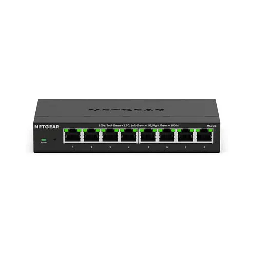 NETGEAR MS308E Unmanaged 2 5G Ethernet  100 1000 2500  Schwarz Switches
