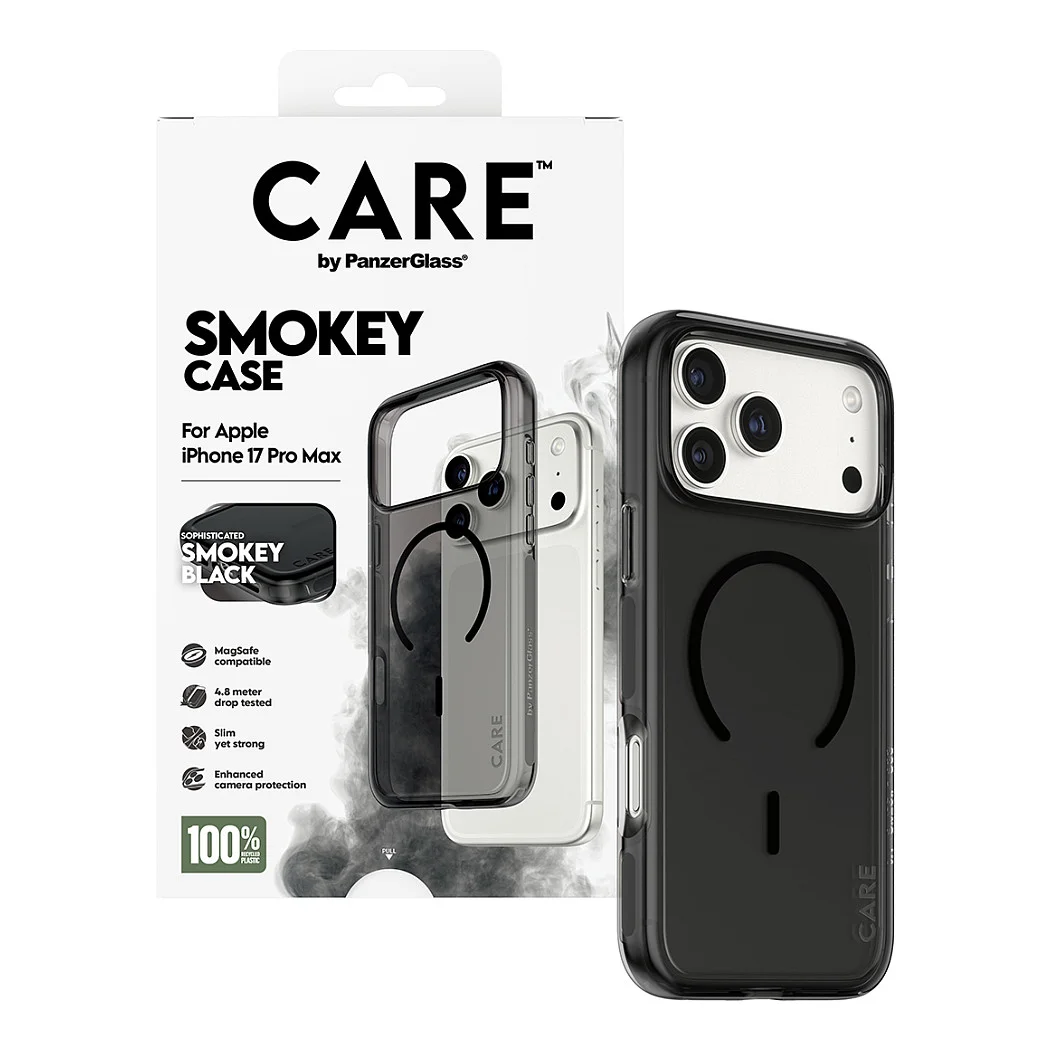 PanzerGlass CARE  by   Urban Explorer Case Smokey m  Schwarz MagSafe iPhone 17 Pro Max Notebook & Tablet Zubehoer