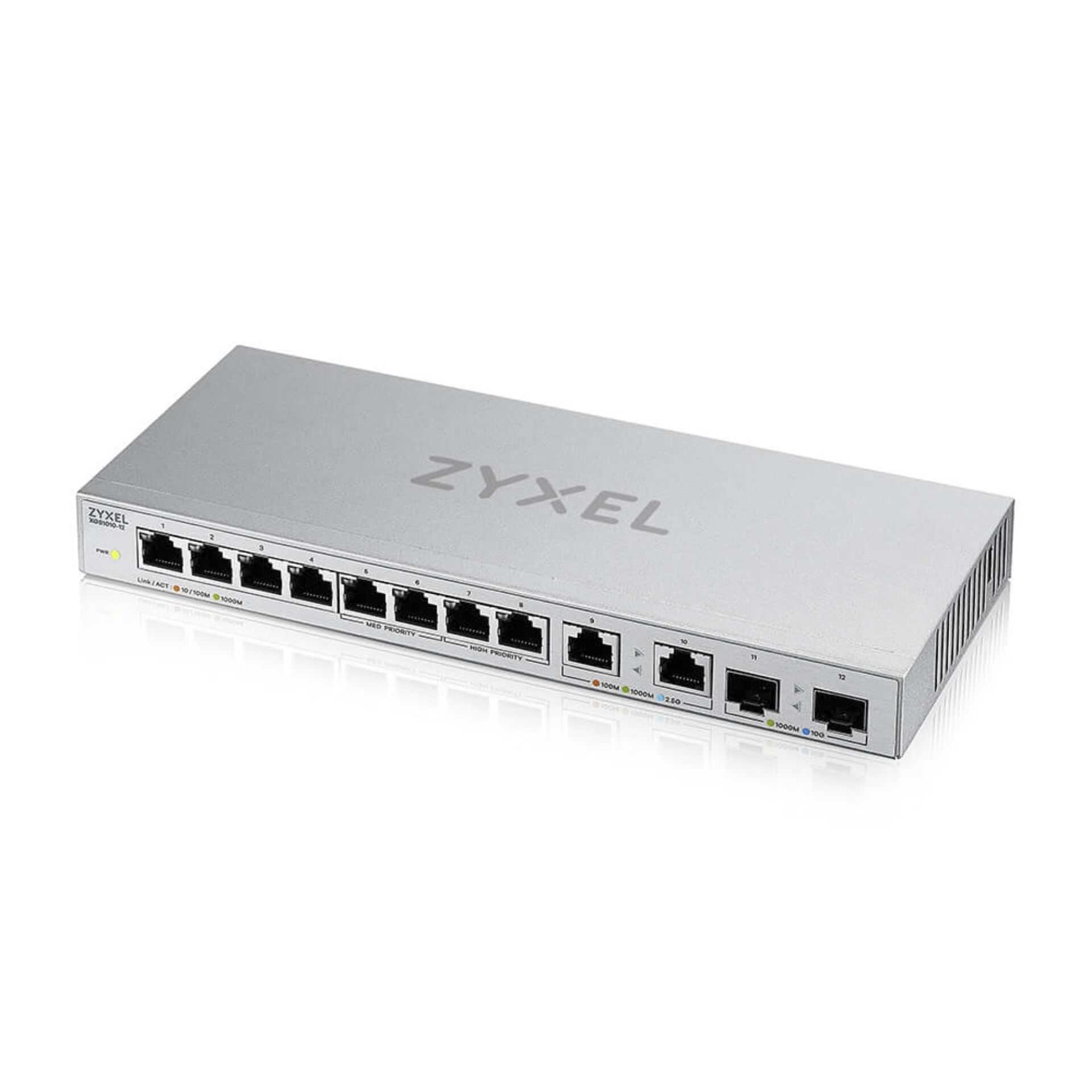 Zyxel XGS1010 12 ZZ0102F Netzwerk Switch Unmanaged Gigabit Ethernet  10 100 1000  Grau Switches