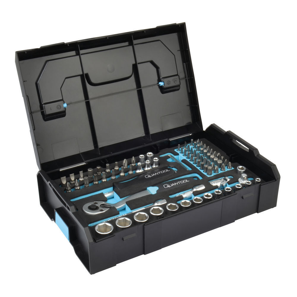 QUANTOOL Steckschluesselsatz 85 tlg Sortimo  L Boxx  Mini Werkzeugsets