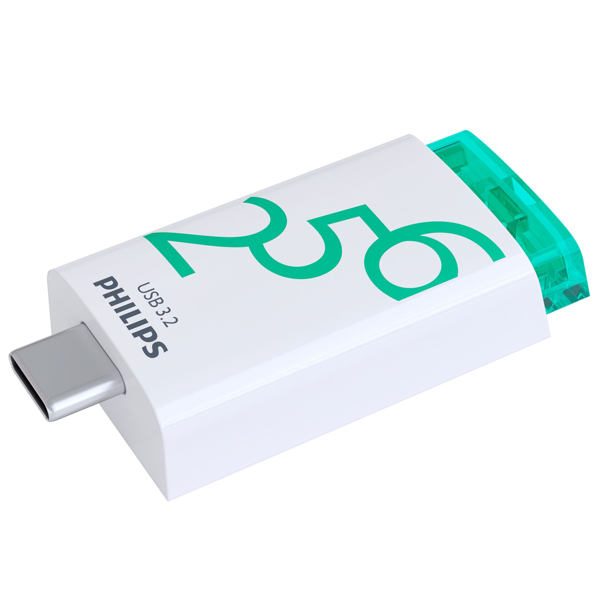 Philips USB 3 2 256GB Click Series Gen 1 USB C USB Stick USB Typ A 3 2 Gen 1  3 1 Gen 1  Weiss Speichermedien