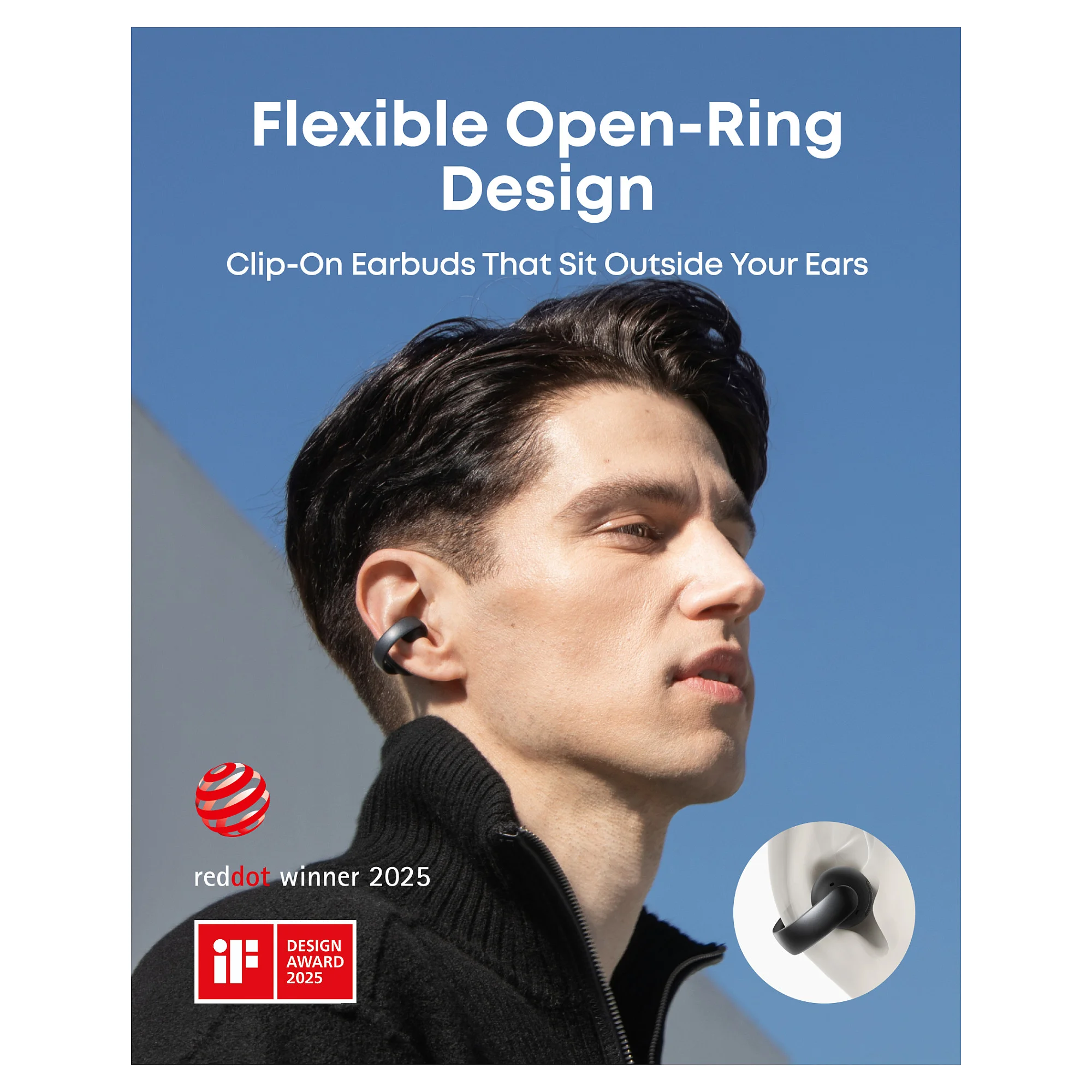 Anker soundcore aeroclip black offener clip on earbud Over-Ear