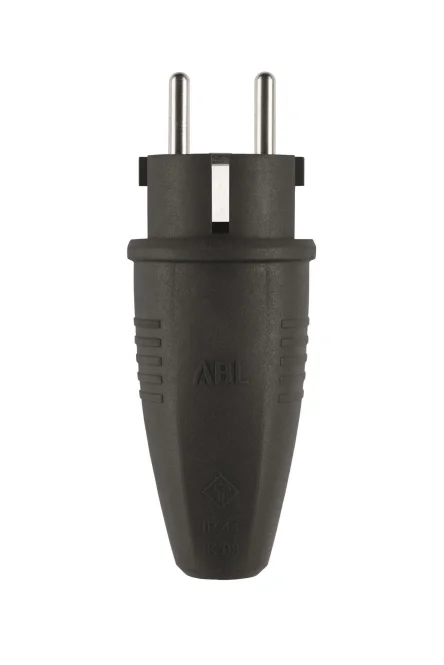 ABL 100000039 Original Stecker  SCHUKO   fr be  Gummi  TPE   schwarz  IP44  Typ Smart Home Zubehoer