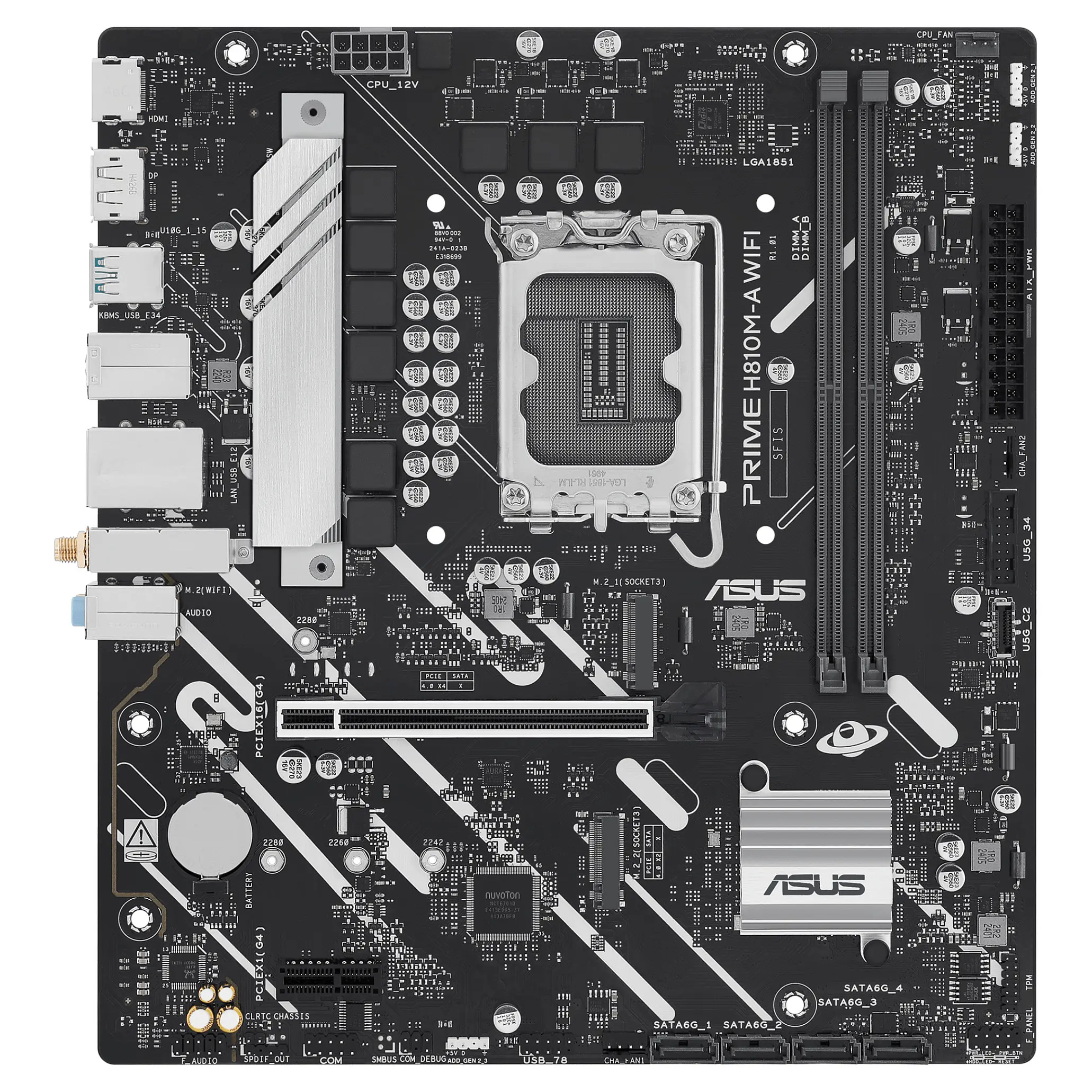 ASUS PRIME H810M A WIFI Intel H810 LGA 1851  Socket V1  micro ATX PC-Komponenten