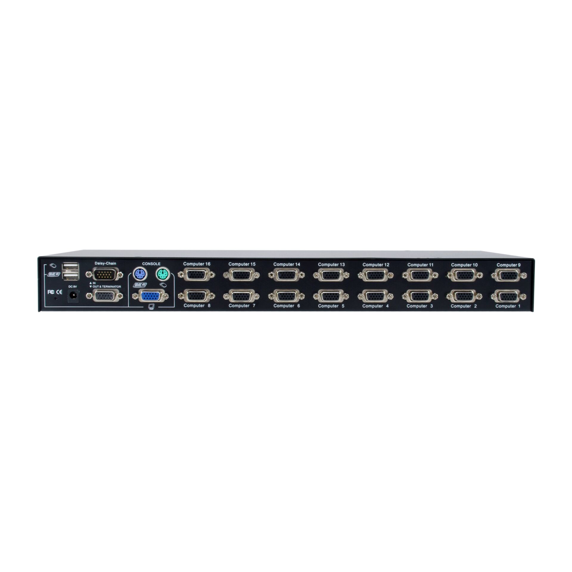 LevelOne 16 Port PS 2 USB VGA KVM Switch PC-Zubehoer
