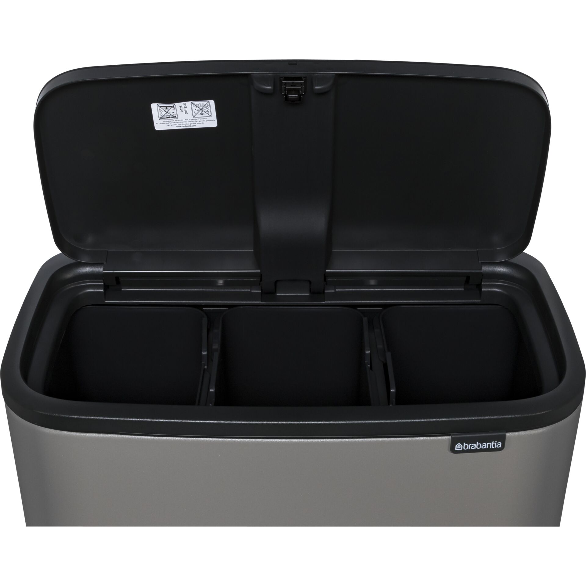 Brabantia Muelleimer Bo Touch Bin Mineral Concrete Grey 3 x 11 L