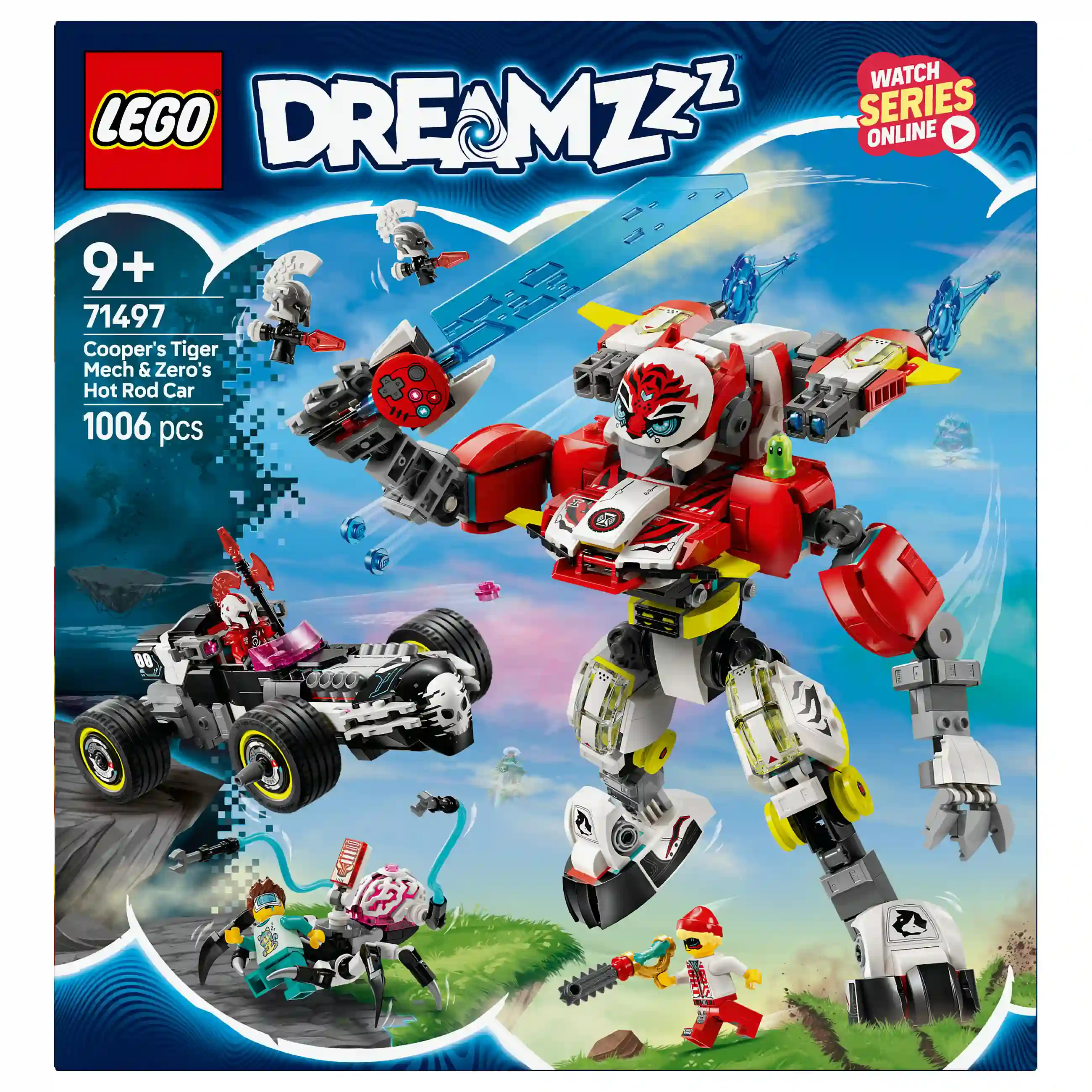 LEGO 71497 DREAMZzz Coopers Tiger Mech und Zero s Hot Rod Auto Spielwaren