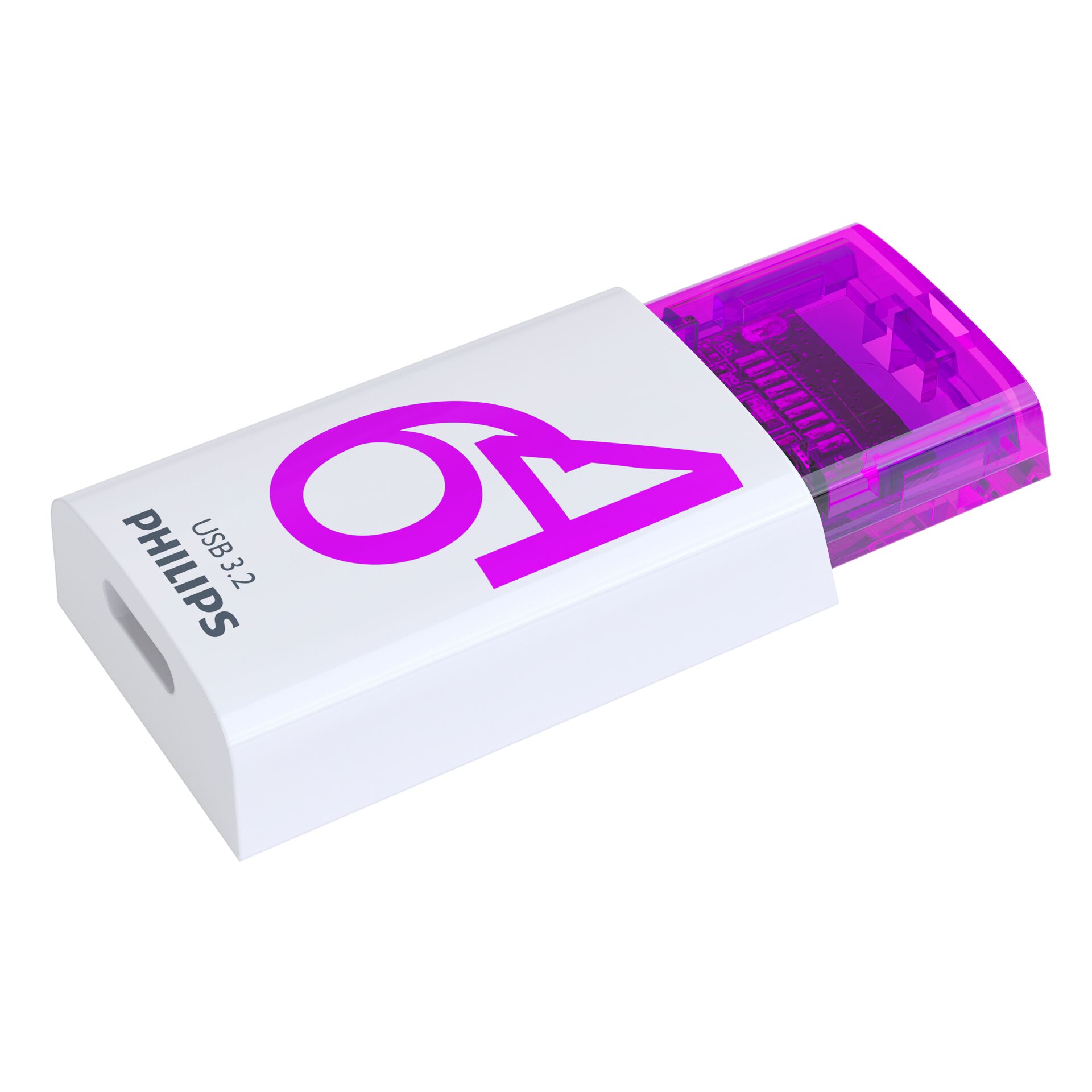 Philips Click USB Stick 64 GB USB Typ C 3 2 Gen 1  3 1 Gen 1  Violett  Weiss Speichermedien