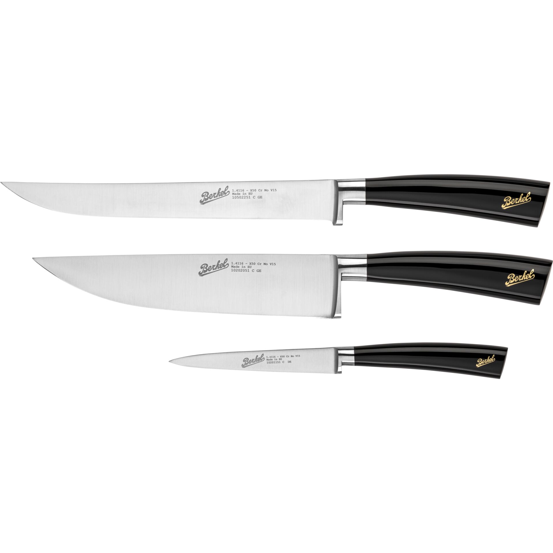 Berkel Elegance Black Glossy Chef Set 3 tlg Besteck & Aufbewahrung