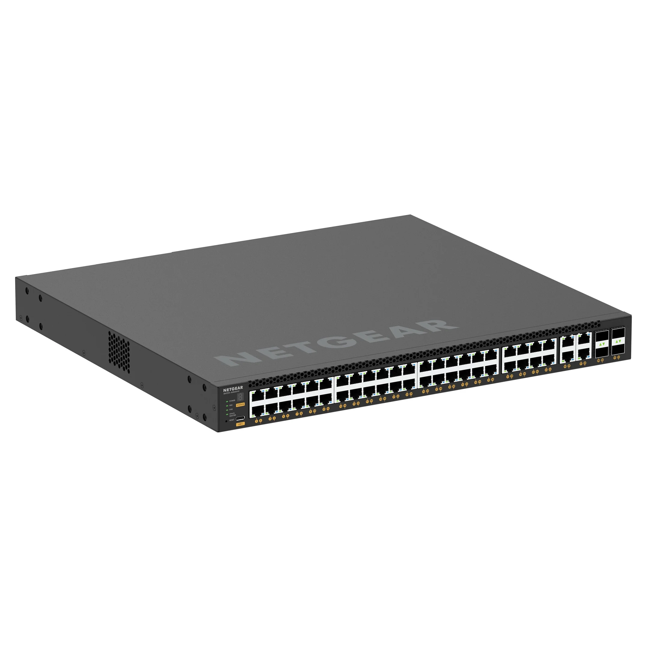 NETGEAR M4350 44M4X4V Managed L3 2 5G Ethernet  100 1000 2500  Power over Ethernet  PoE  1U Schwarz Switches