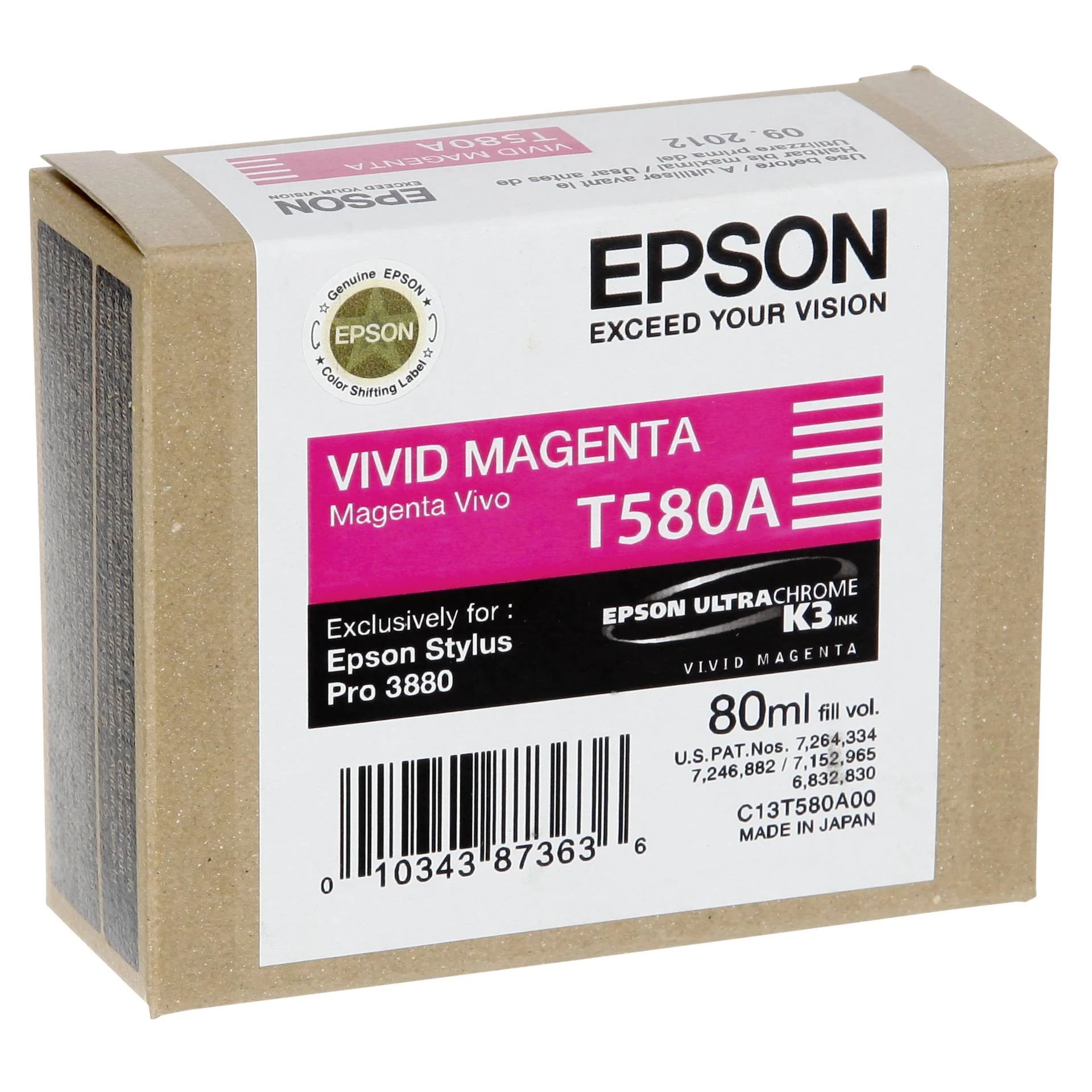 Epson Singlepack Vivid Magenta T580A00 Drucker & Scanner