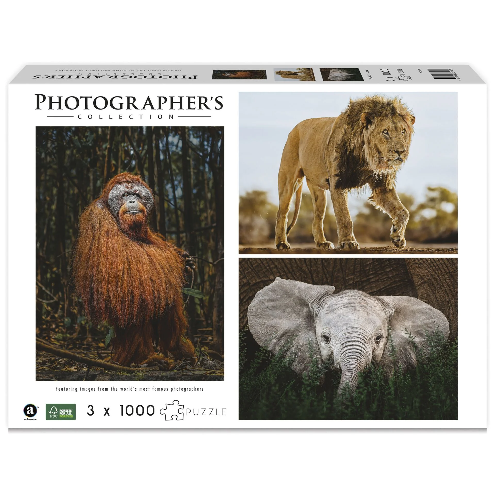Ambassador Wildtiere 3x1000 Teile  Donal Boyd  Spielwaren