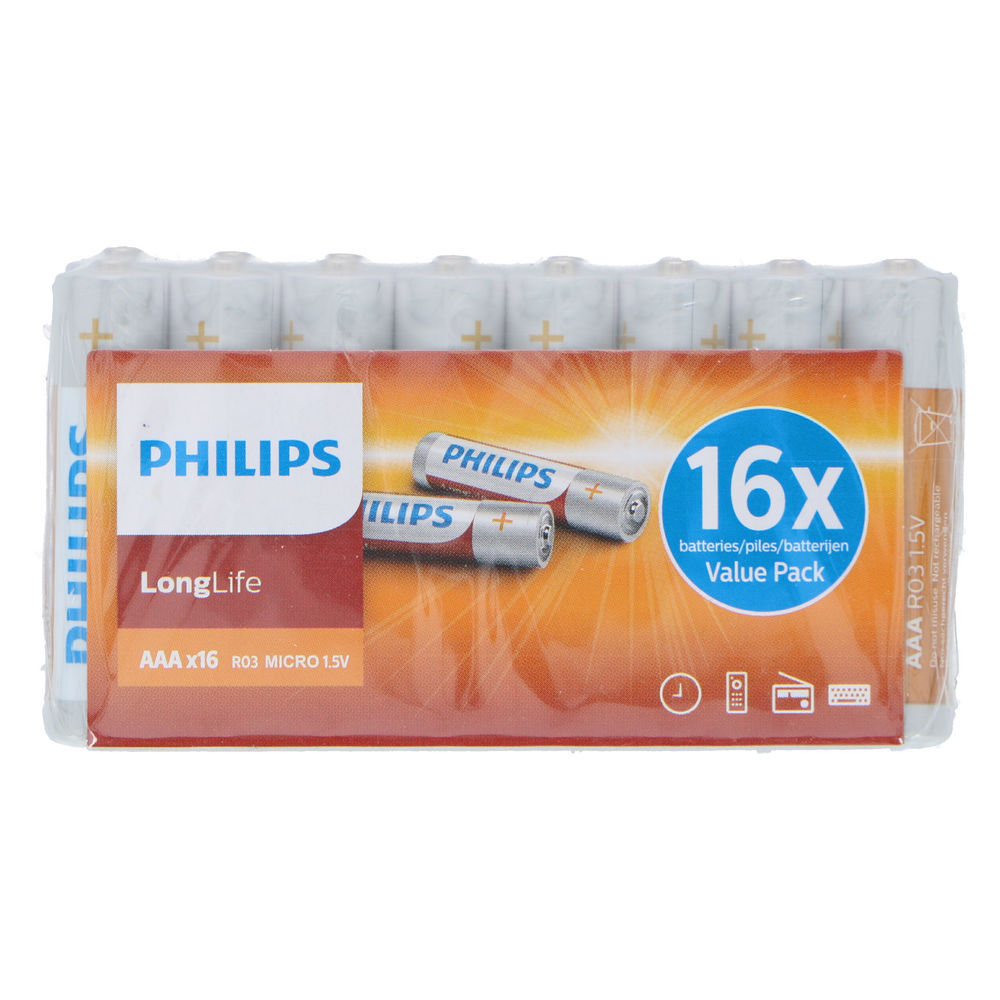 Philips Batterie Longlife R03 AAA  16 Stueck Home Office
