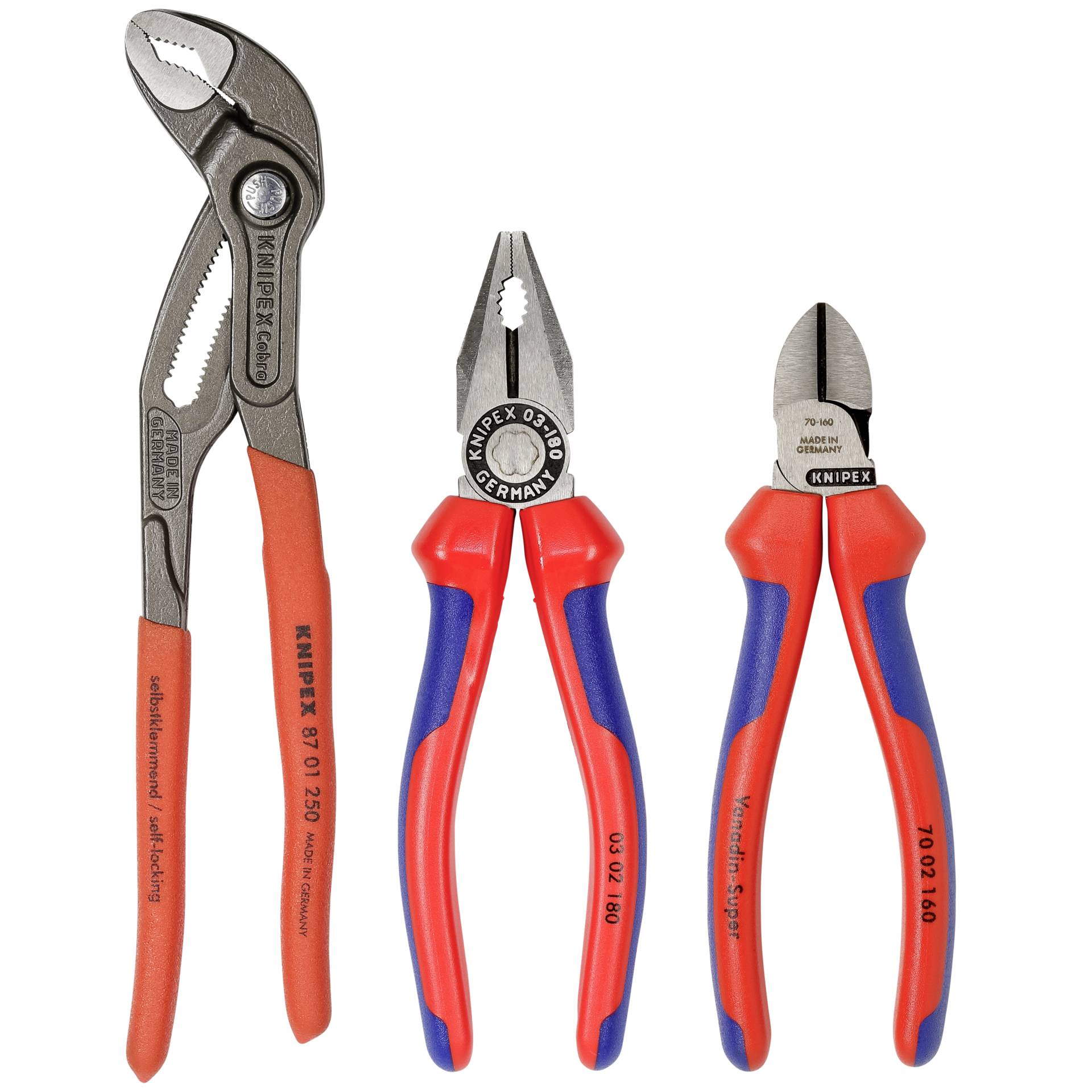 KNIPEX Zangen Set 3 teilig Schraubendreher & Zangen