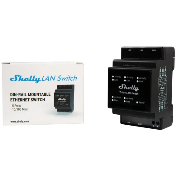 Shelly Relais Switch 5 Ports 10 100 Mbit Smart Home Zubehoer
