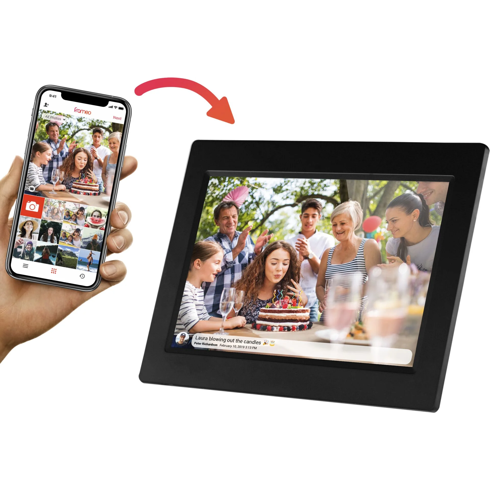 Denver Frameo PFF 1015 schwarz 25 4cm  10 1   16GB Video & Audio