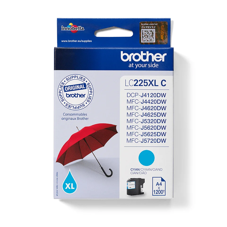 Brother LC 225 XLC cyan Drucker & Scanner