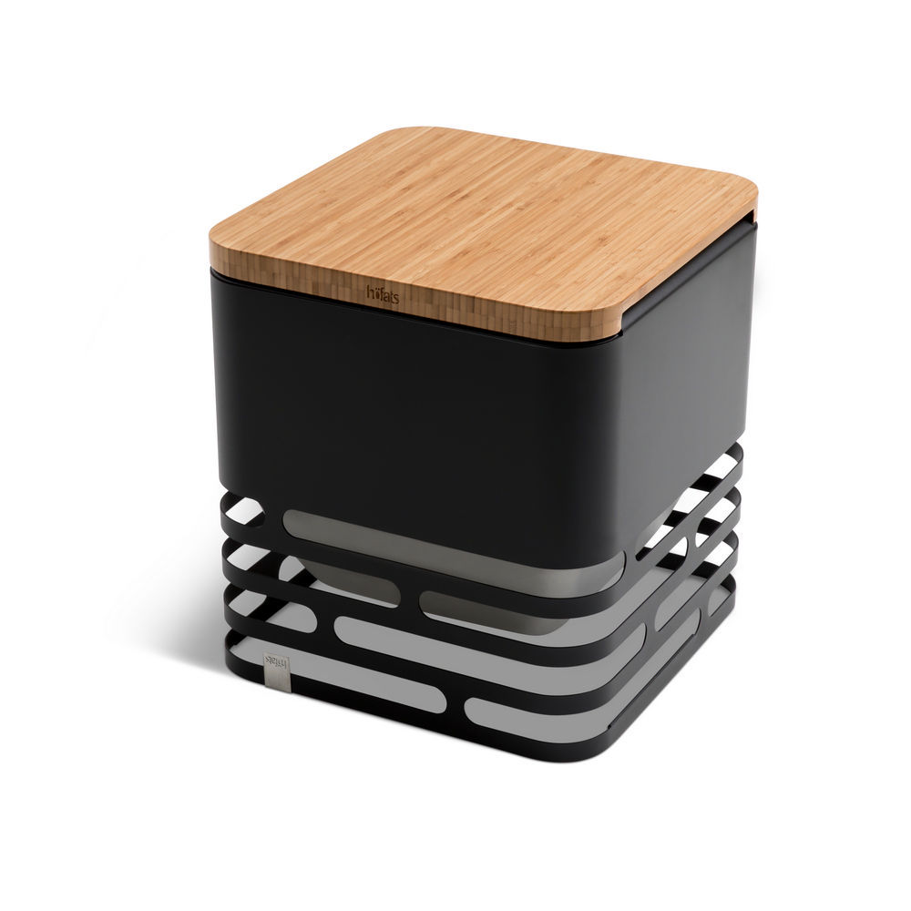 Hoefats Feuerkorb Cube Flip Set mit Auflagebrett Grills