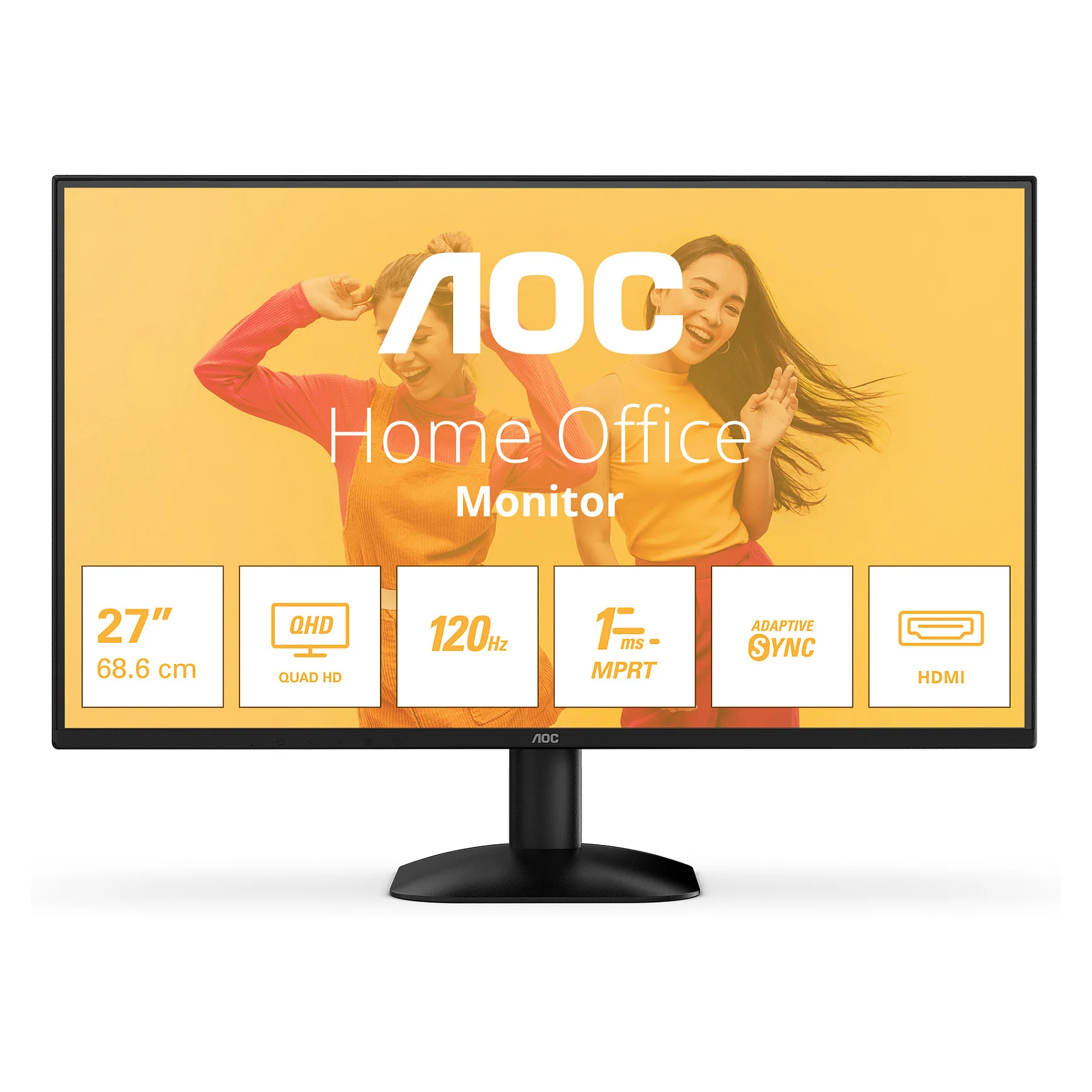 AOC B3 Q27B35S3 Computerbildschirm 68 6 cm  27   2560 x 1440 Pixel Quad HD LED Schwarz Monitore