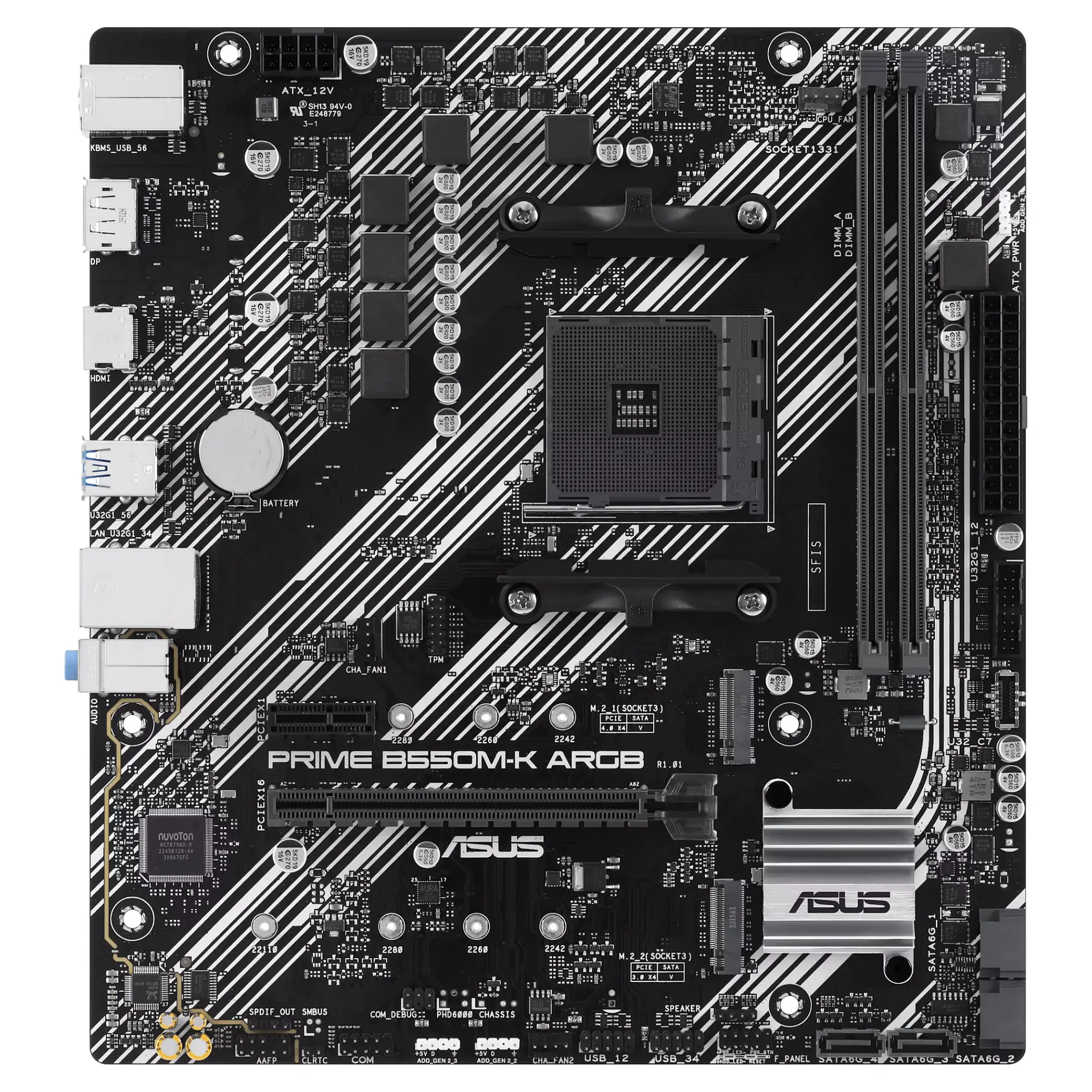 ASUS PRIME B550M K ARGB AMD B550 Sockel AM4 micro ATX PC-Komponenten