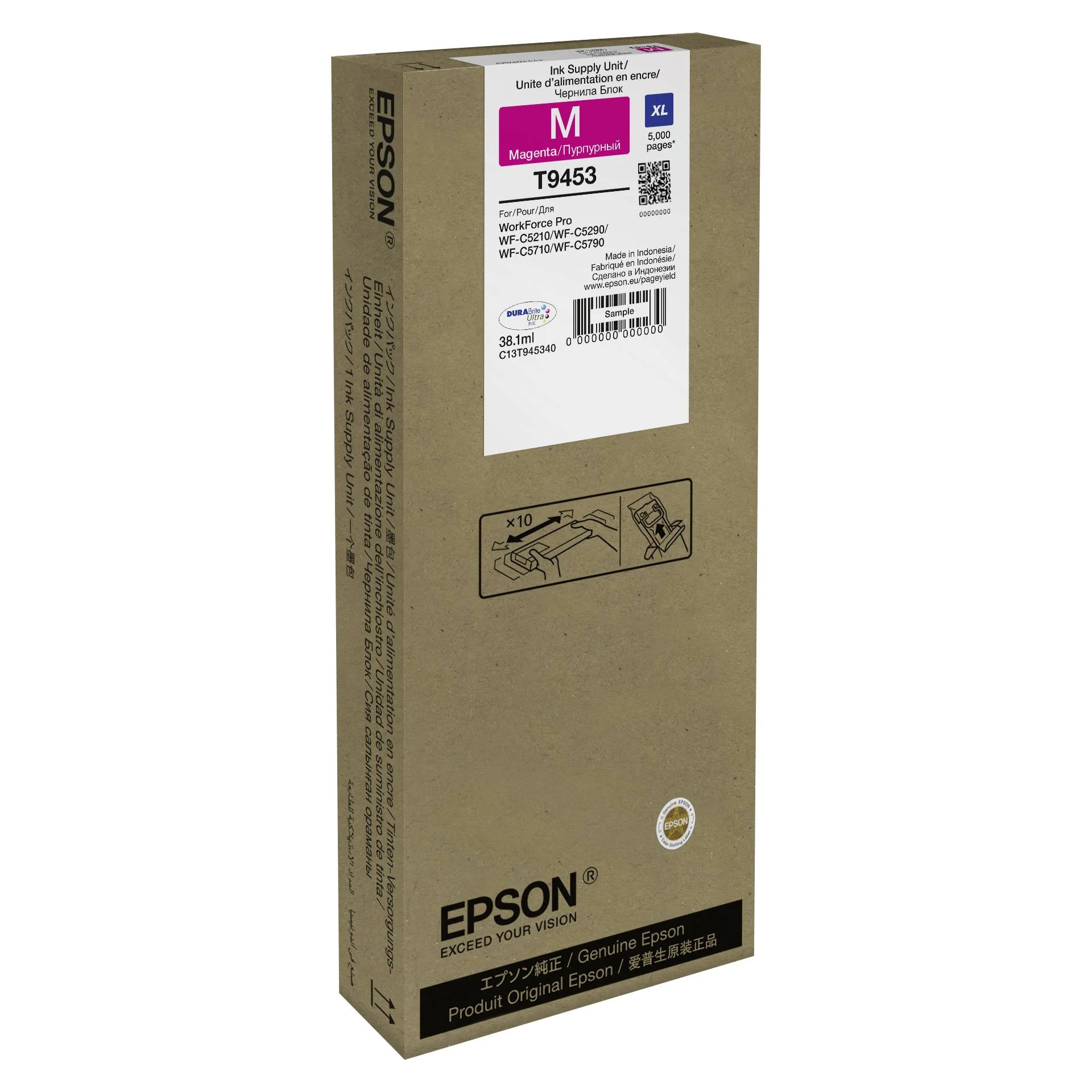 Epson Tinte T9453 XL C13T945340 Magenta bis zu 5 000 Seiten Drucker & Scanner