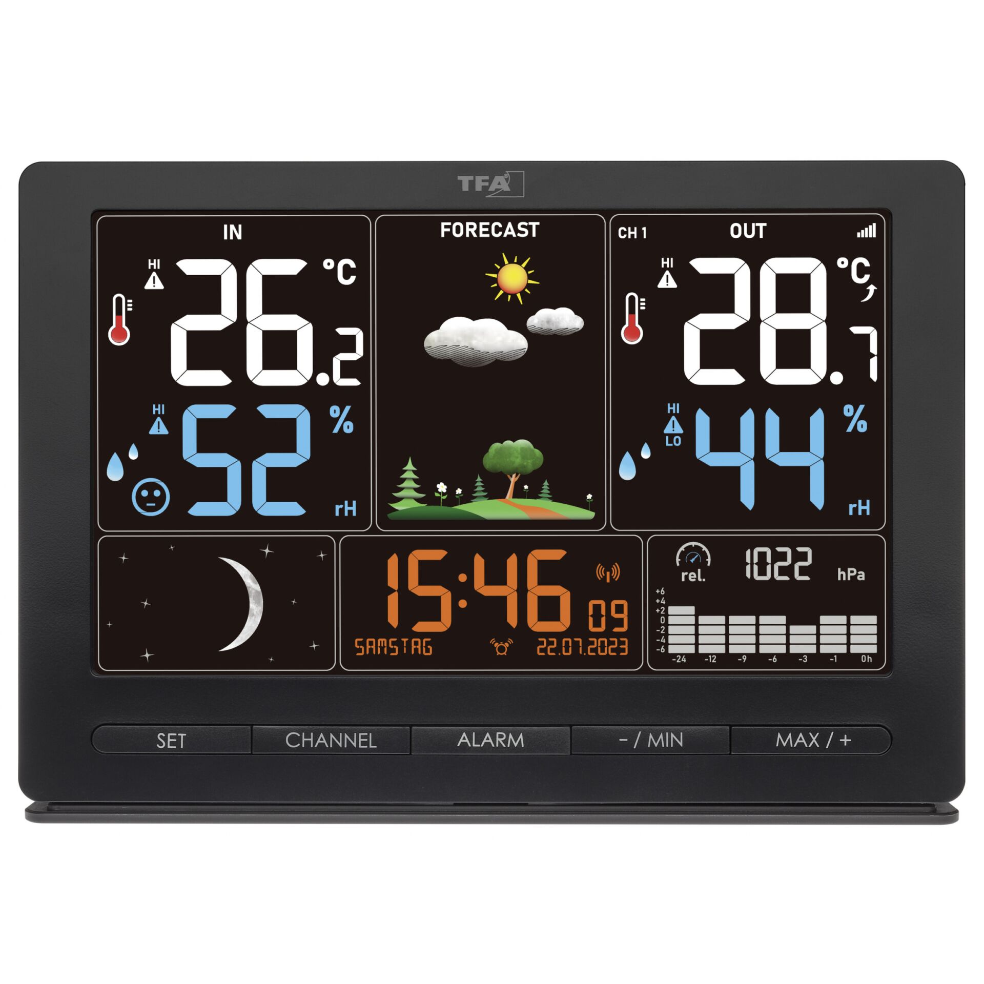 TFA 35 1118 01 schwarz SEASON Funk Wetterstation Wetterstationen