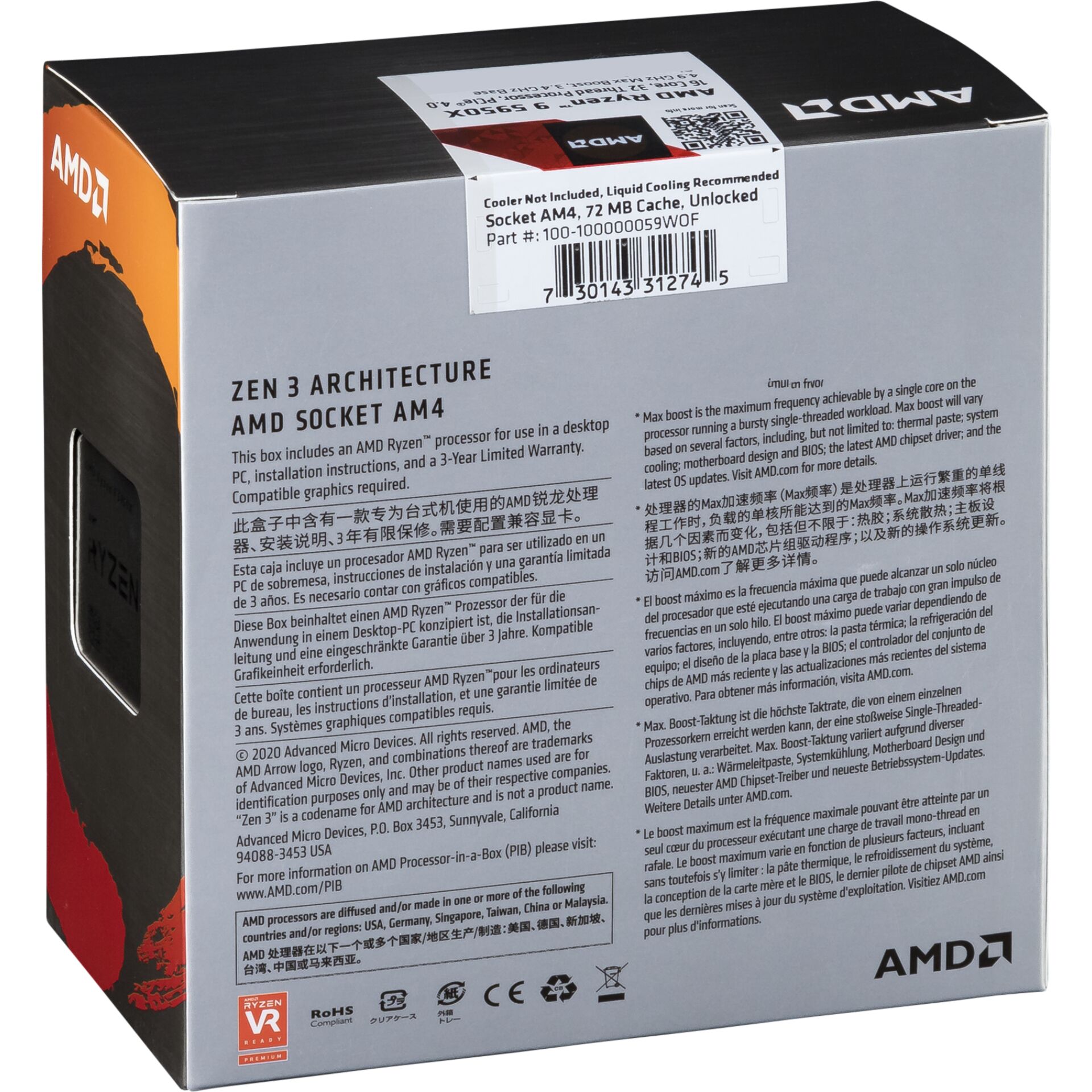 Advanced Micro Devices AMD Ryzen 9 5950X BOX   100 100000059WOF PC-Zubehoer PC-Komponenten