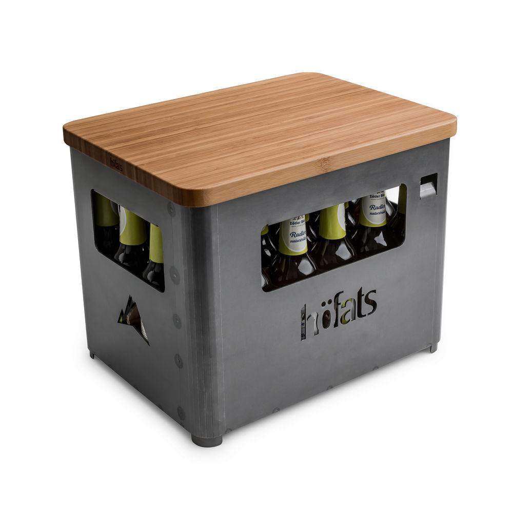 Hoefats Holzbrett fuer Beer Box Grills
