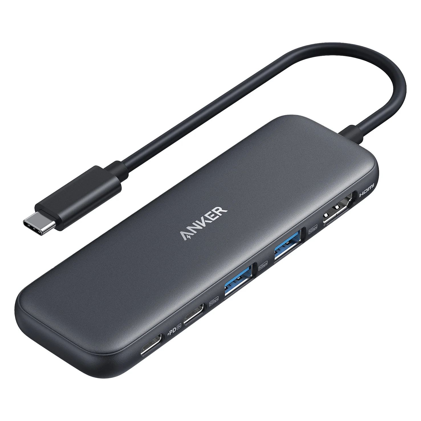 Anker USB C Hub  5 in 1  1 x 4K HDMI 2 x USB A 1 x USB C 1 x USB C PD 100W Akkus Powerbanks & Kabel