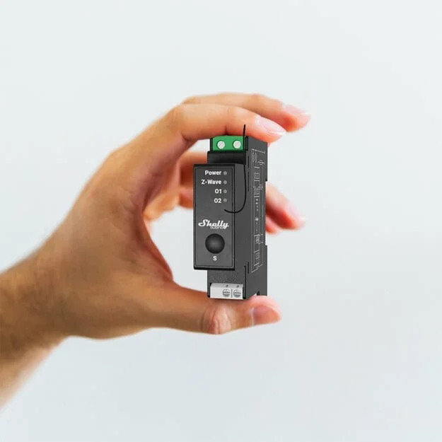 Shelly Relais Wave Pro 2PM max 25A Z Wave DIN Rail Smart Home Zubehoer
