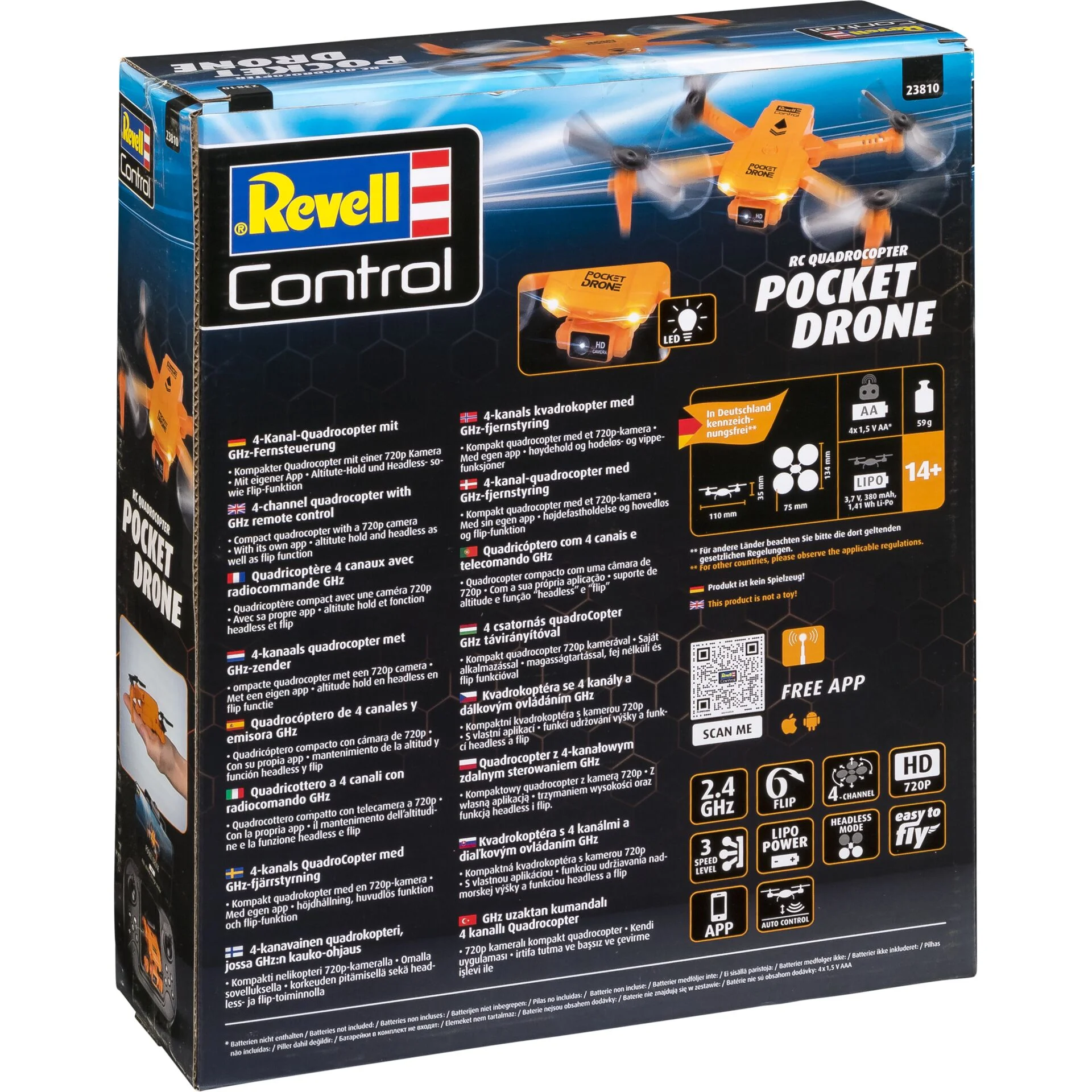 Revell RC Quadcopter Pocket Drone Elektronikspielzeug