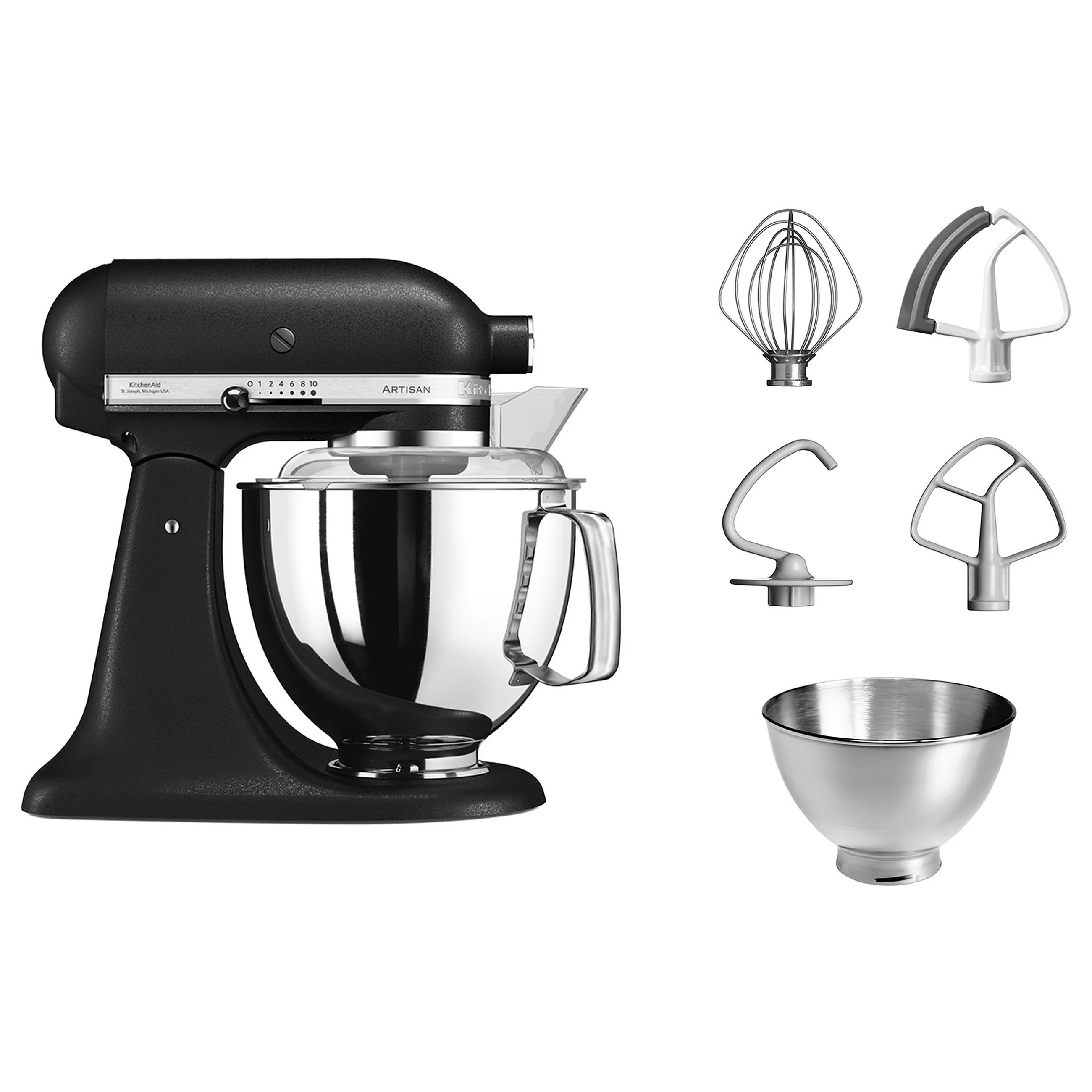 KitchenAid 5KSM175PSEBK Artisan Gusseisen Schwarz Kuechenmaschinen