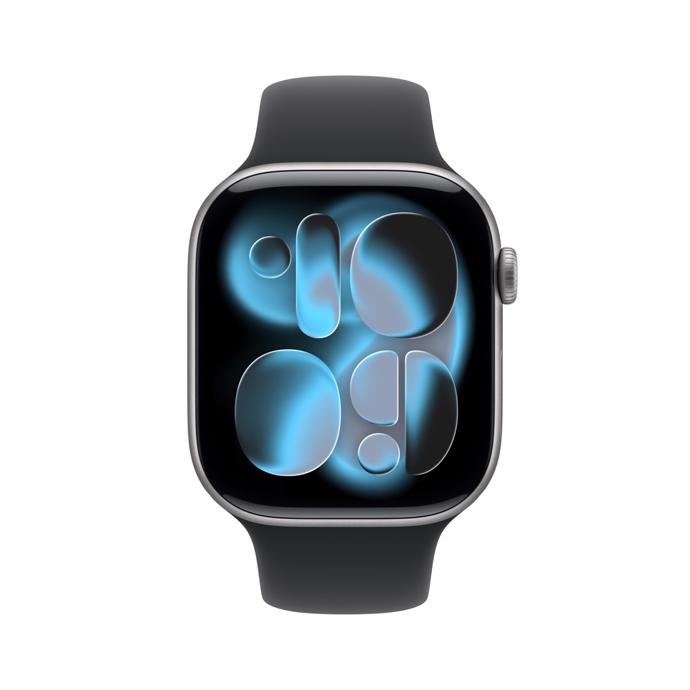 Apple Watch S11 Aluminium Cellular 46mm Space Grau  Sportarmband schwarz  M L Smartwatches & Fitnesstracker